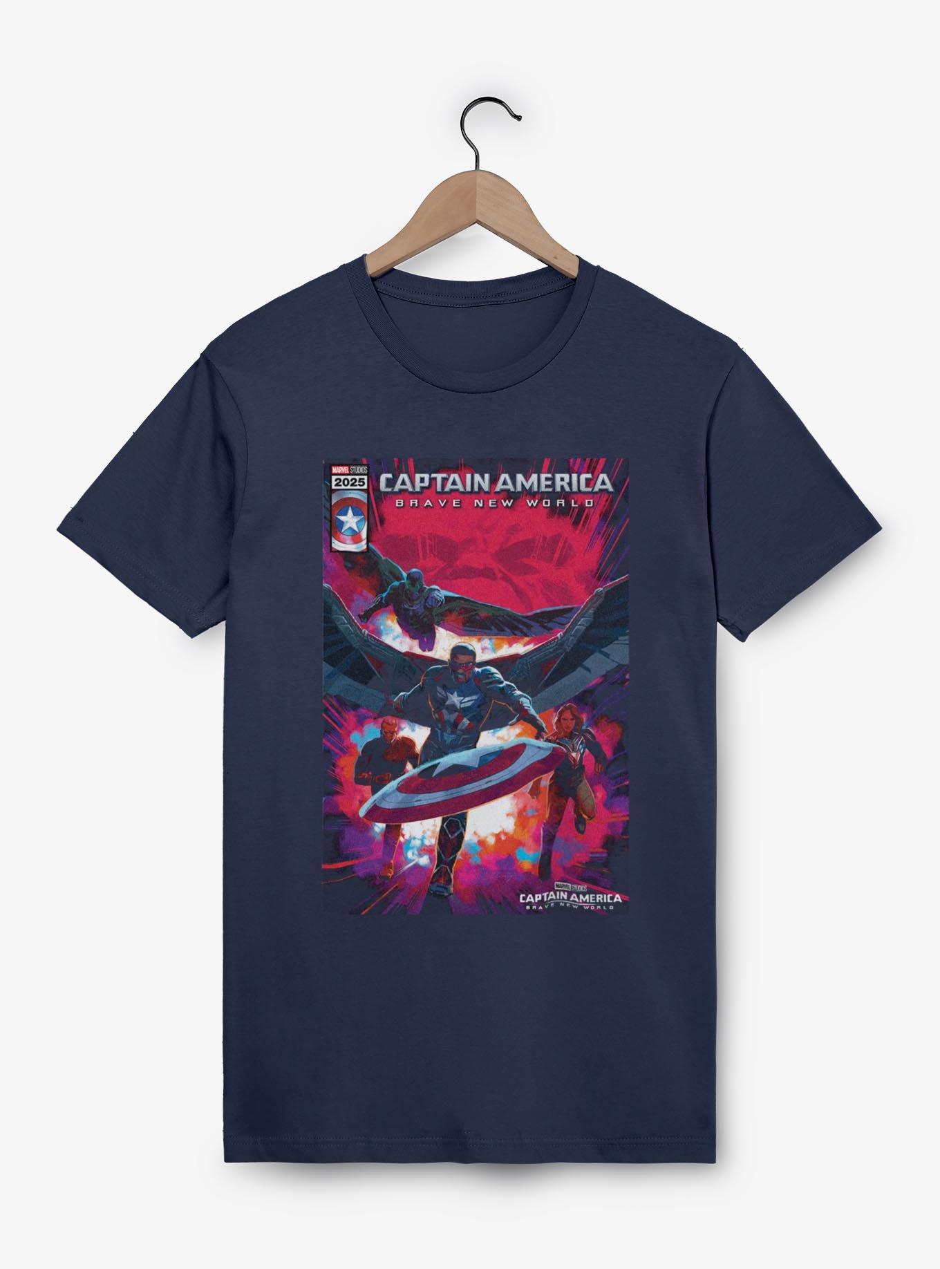Captain America: Brave New World Captain America And Falcon Comic Cover Garment Dye T-Shirt, , hi-res