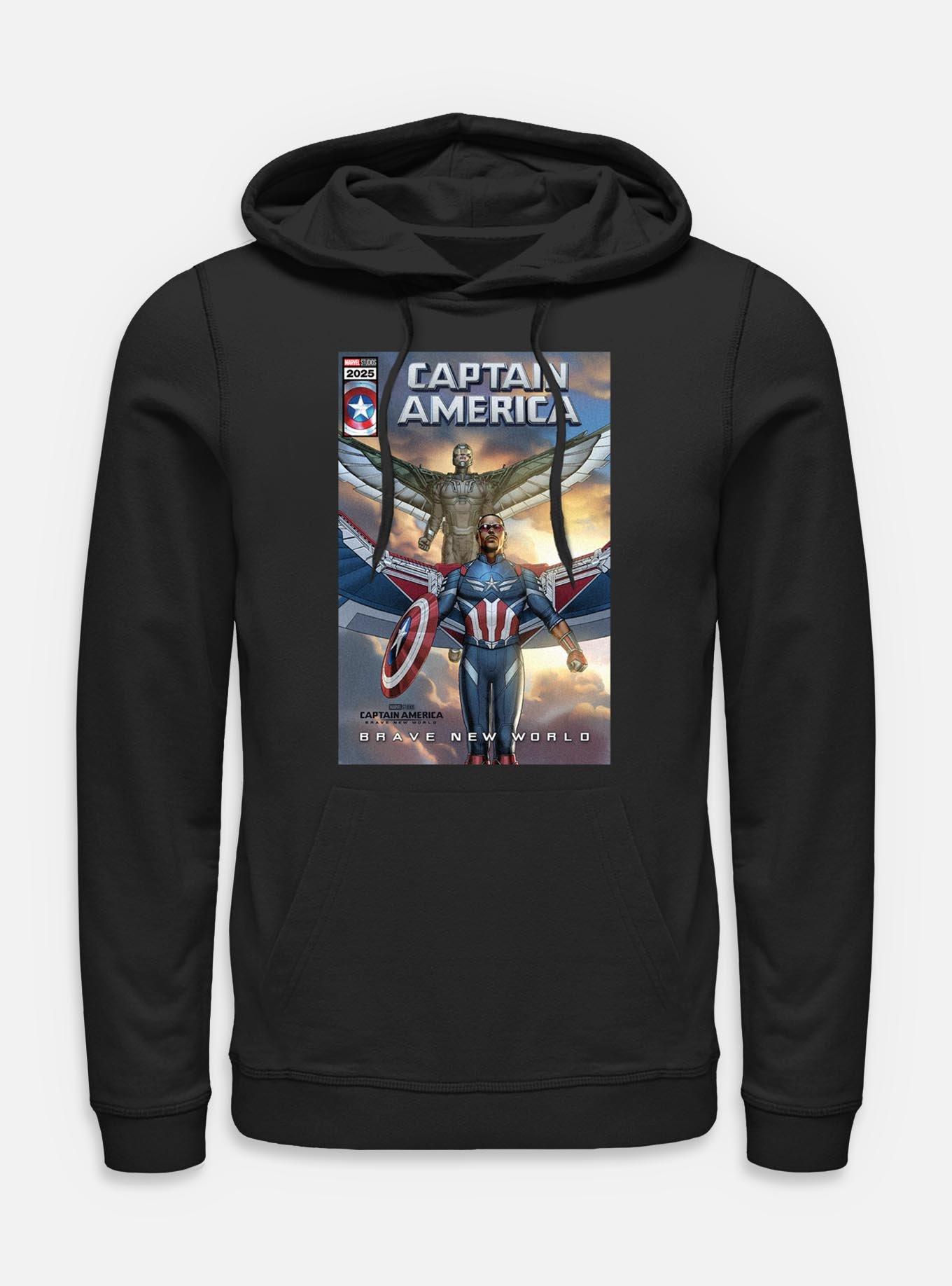 Captain America: Brave New World New Falcon Team Up Comic Cover Hoodie,All Products : American Fashion Style Bags On Sale
