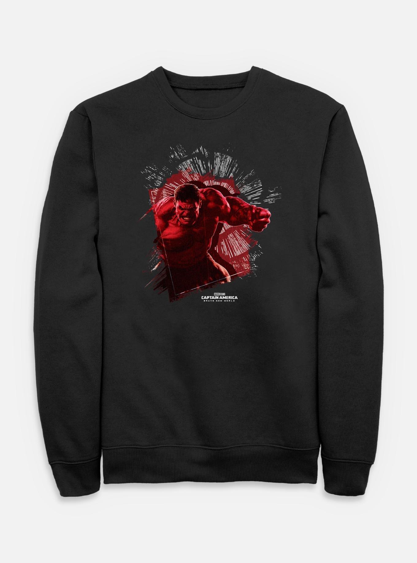 Captain America: Brave New World Red Hulk Punch Through Sweatshirt,All Products : American Fashion Style Bags On Sale