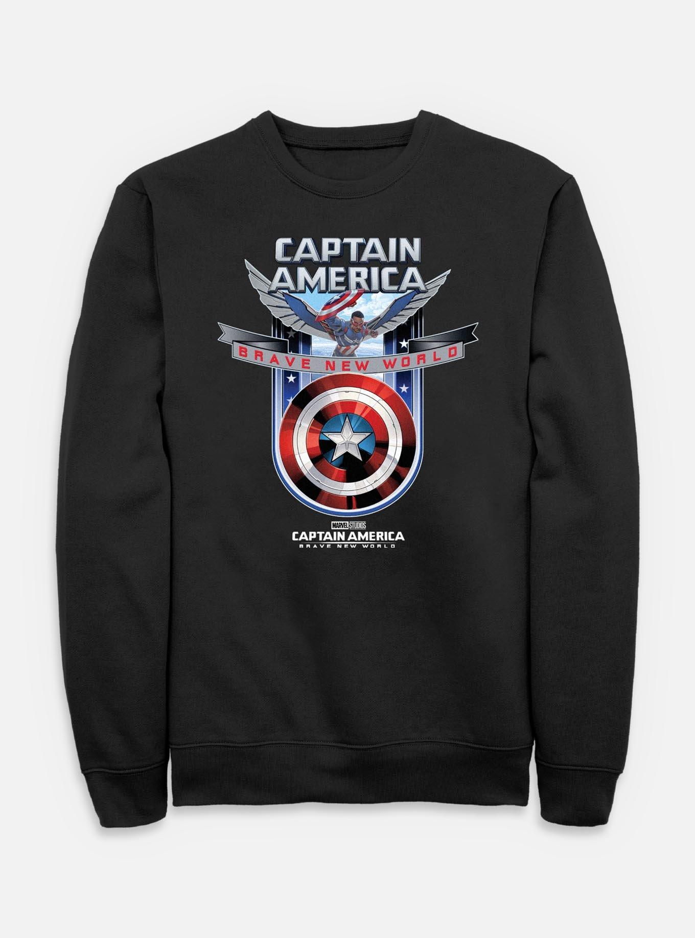 Captain America: Brave New World Shield Sweatshirt,All Products : American Fashion Style Bags On Sale