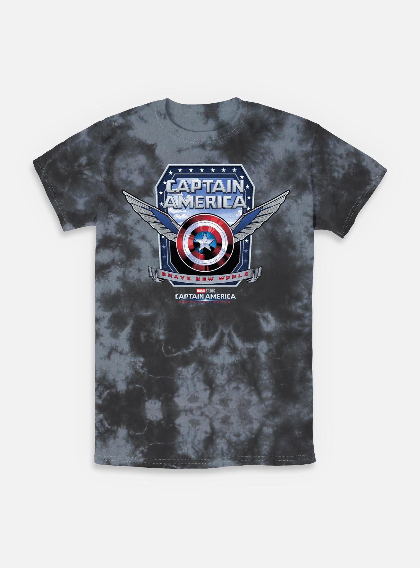 Captain America: Brave New World Captain America Shield Wings Tie-Dye T-Shirt, , hi-res