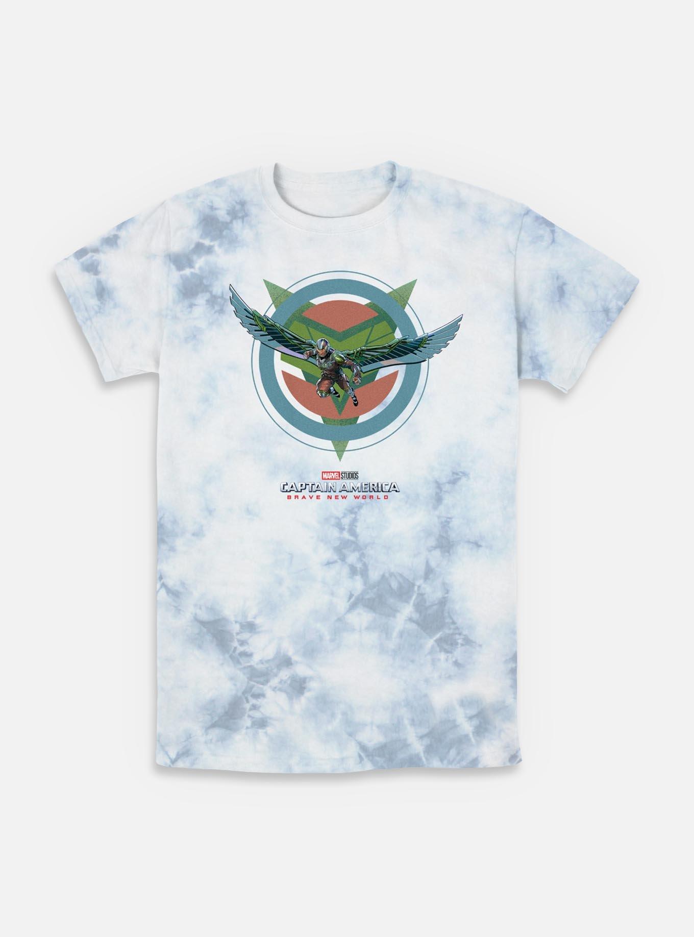 Captain America: Brave New World Falcon Tie-Dye Tie-Dye T-Shirt,All Products : American Fashion Style Bags On Sale
