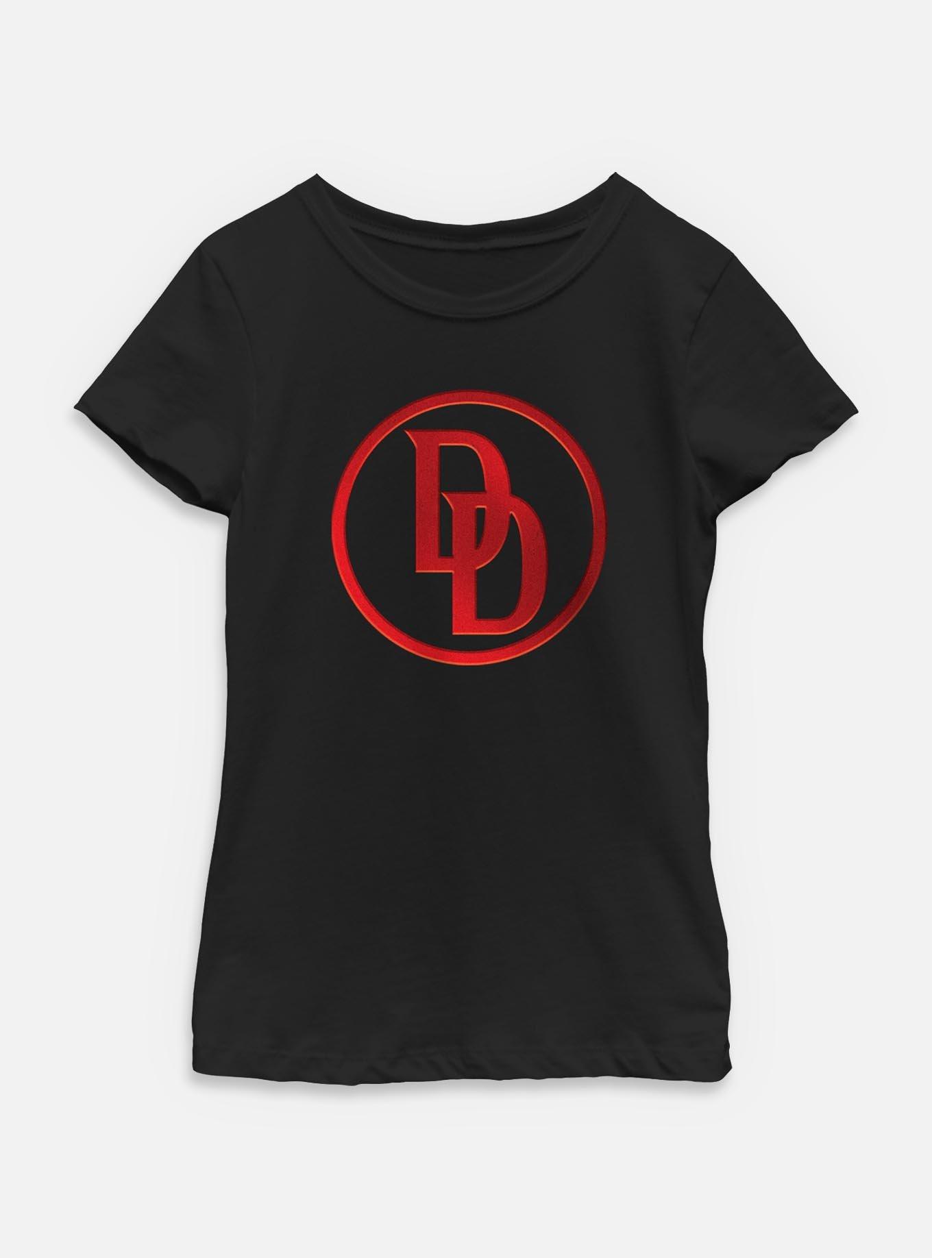 Marvel Daredevil: Born Again Gradient Monogram Logo Youth Girls T-Shirt, , hi-res