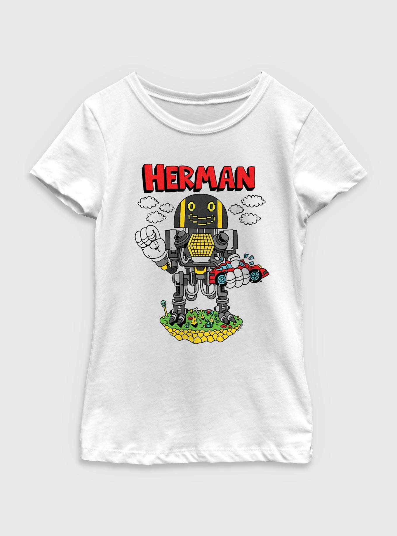The Electric State Herman Cartoon Style Youth Girls T-Shirt, , hi-res