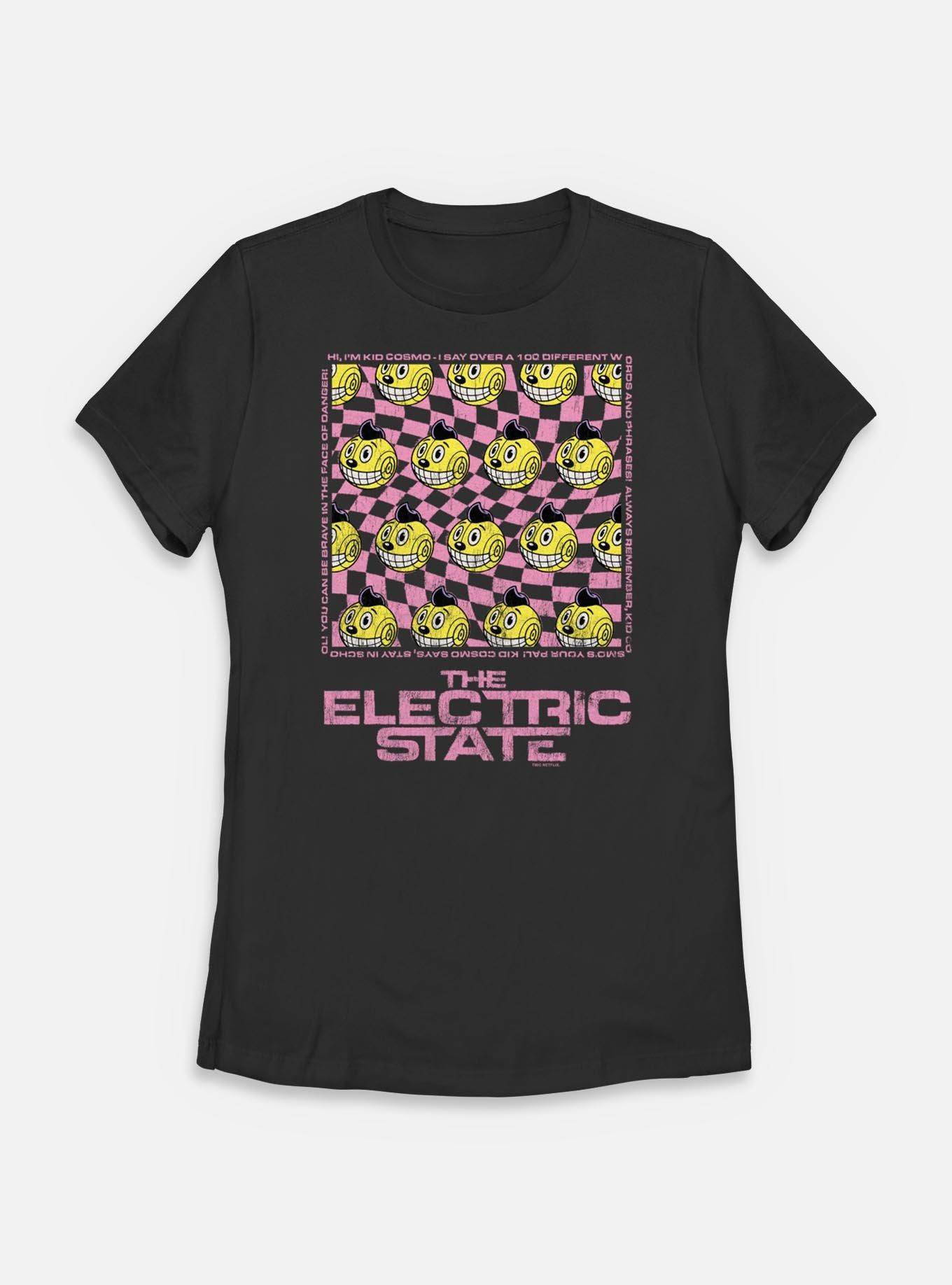 The Electric State Kid Cosmo Checkered Pattern Womens T-Shirt, , hi-res
