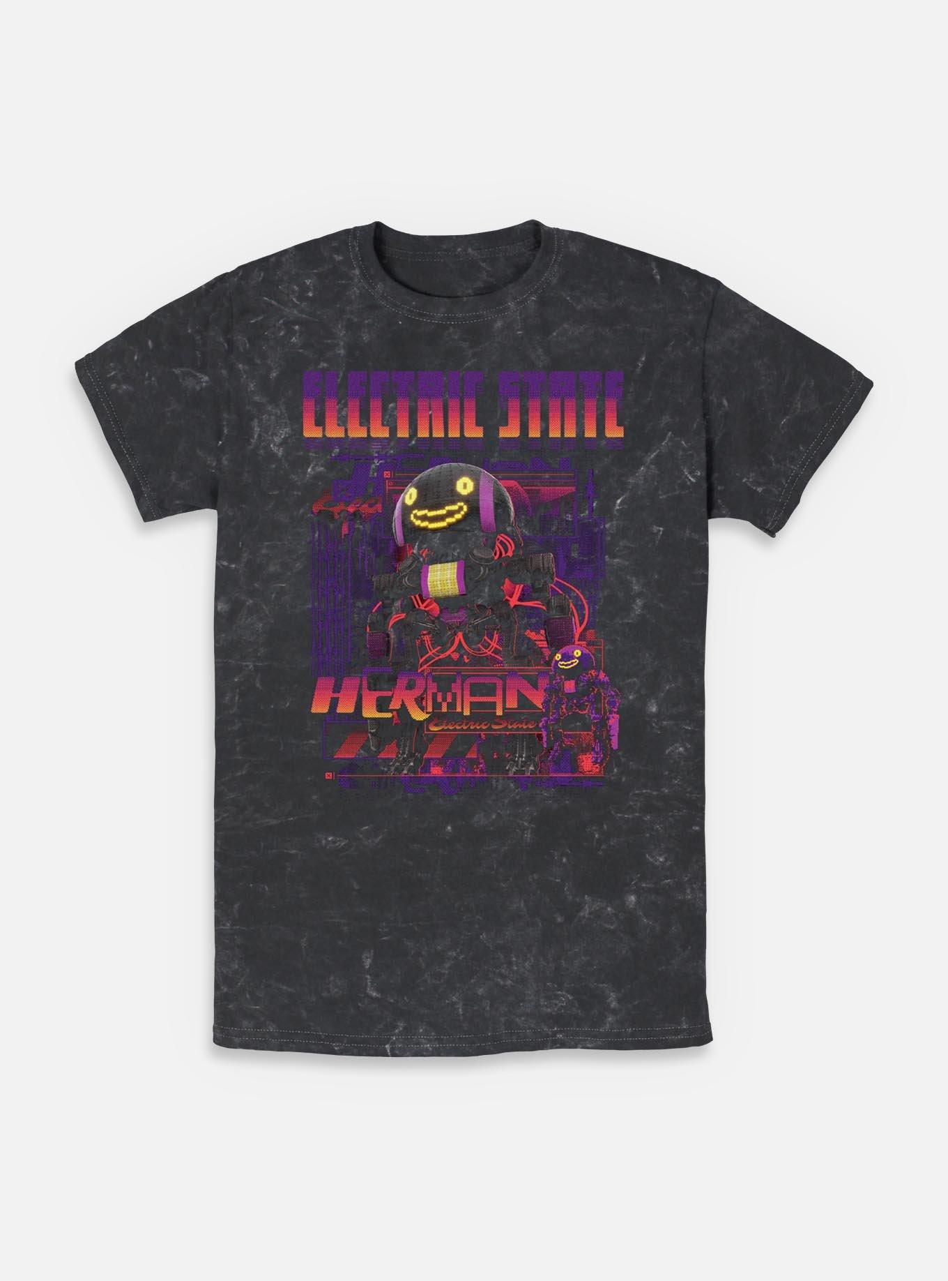 The Electric State Glitch Herman Mineral Wash T-Shirt, , hi-res