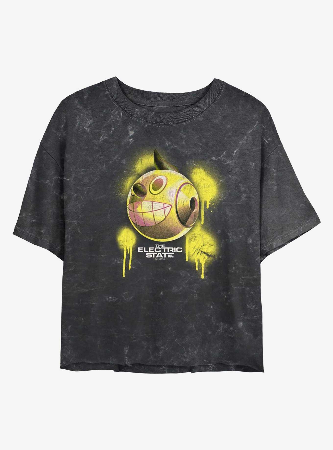 Electric State The Electric Kid Mineral Wash Girls Crop T-Shirt, , hi-res