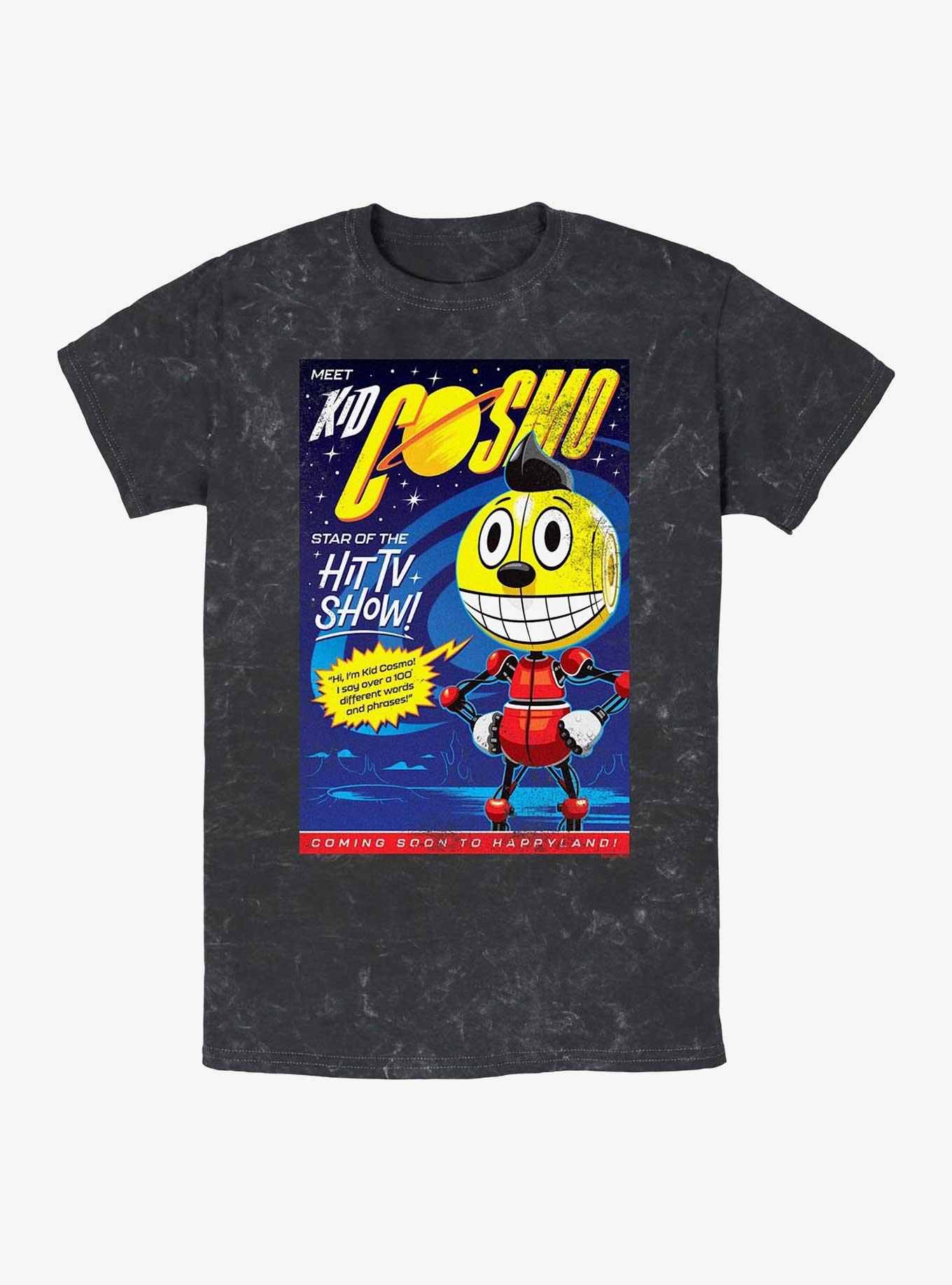 Electric State Meet Kid Cosmo Mineral Wash T-Shirt, BLACK, hi-res