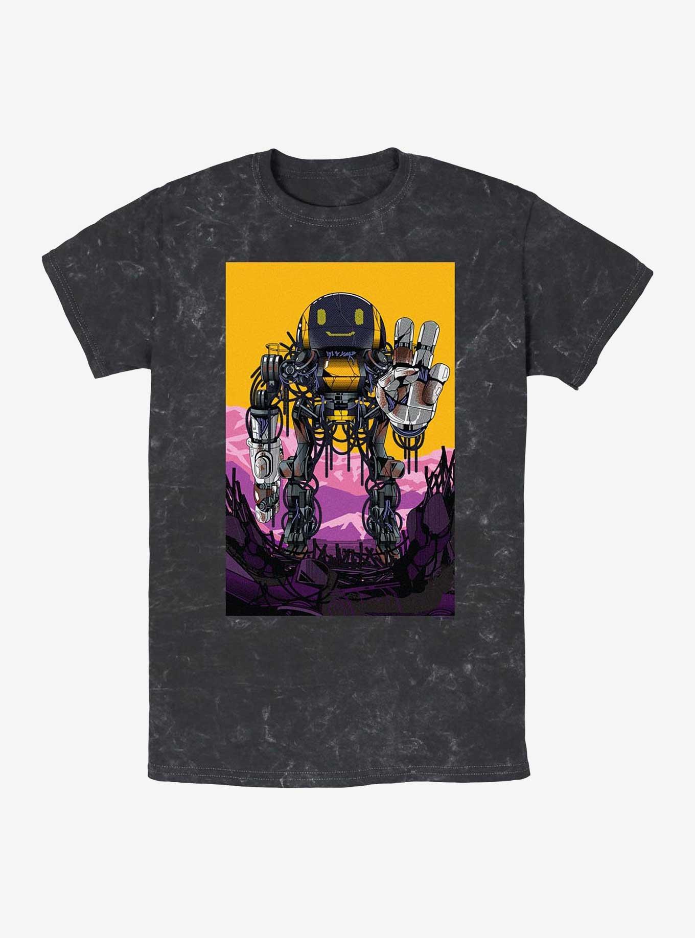 Electric State Robot Art Mineral Wash T-Shirt, , hi-res