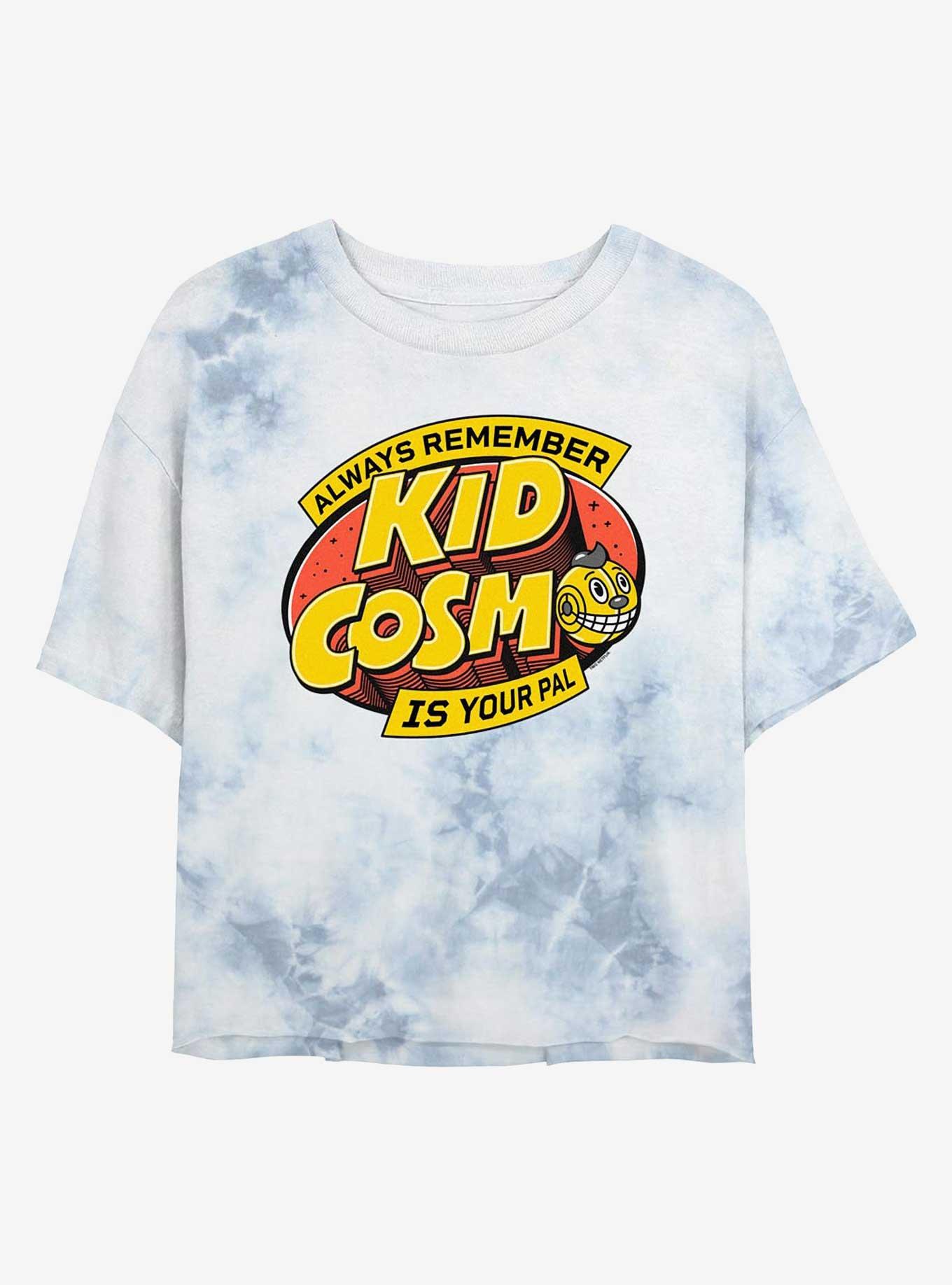 Electric State Kid Cosmo Logo Tie-Dye Girls Crop T-Shirt, , hi-res