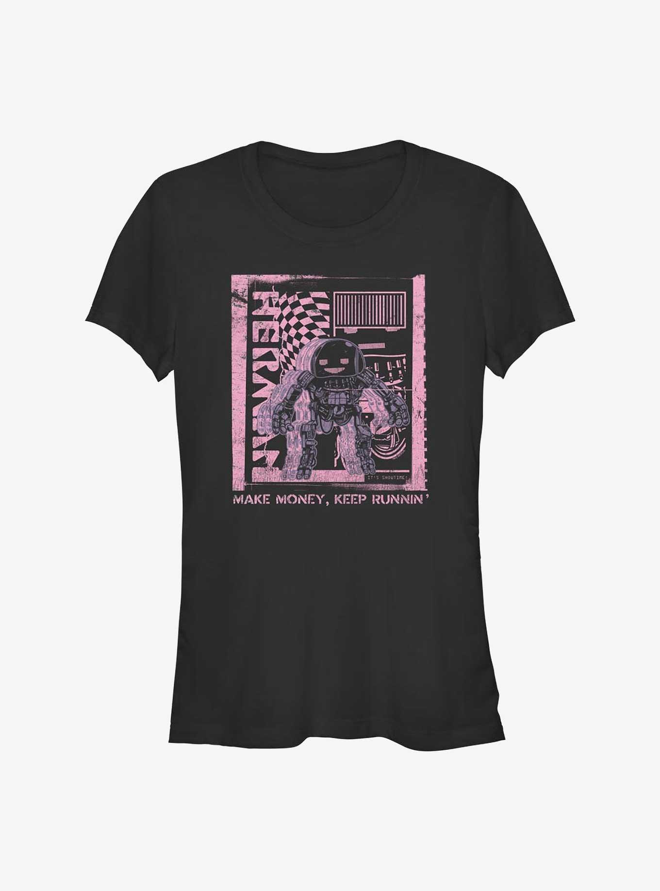 Electric State Make Money Keep Runnin Girls T-Shirt, BLACK, hi-res