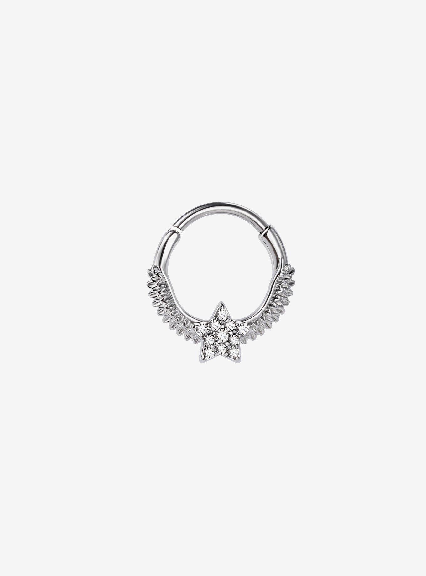 14G Steel Star Wing Hinged Clicker, MULTI, hi-res