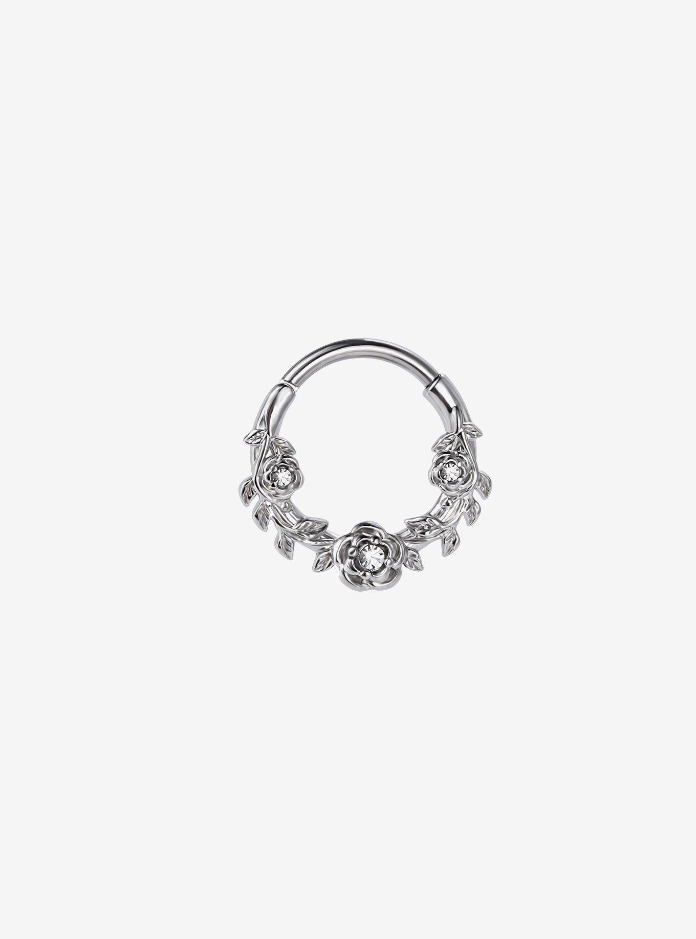 16G Steel Rose Vine Hinged Clicker, MULTI, hi-res