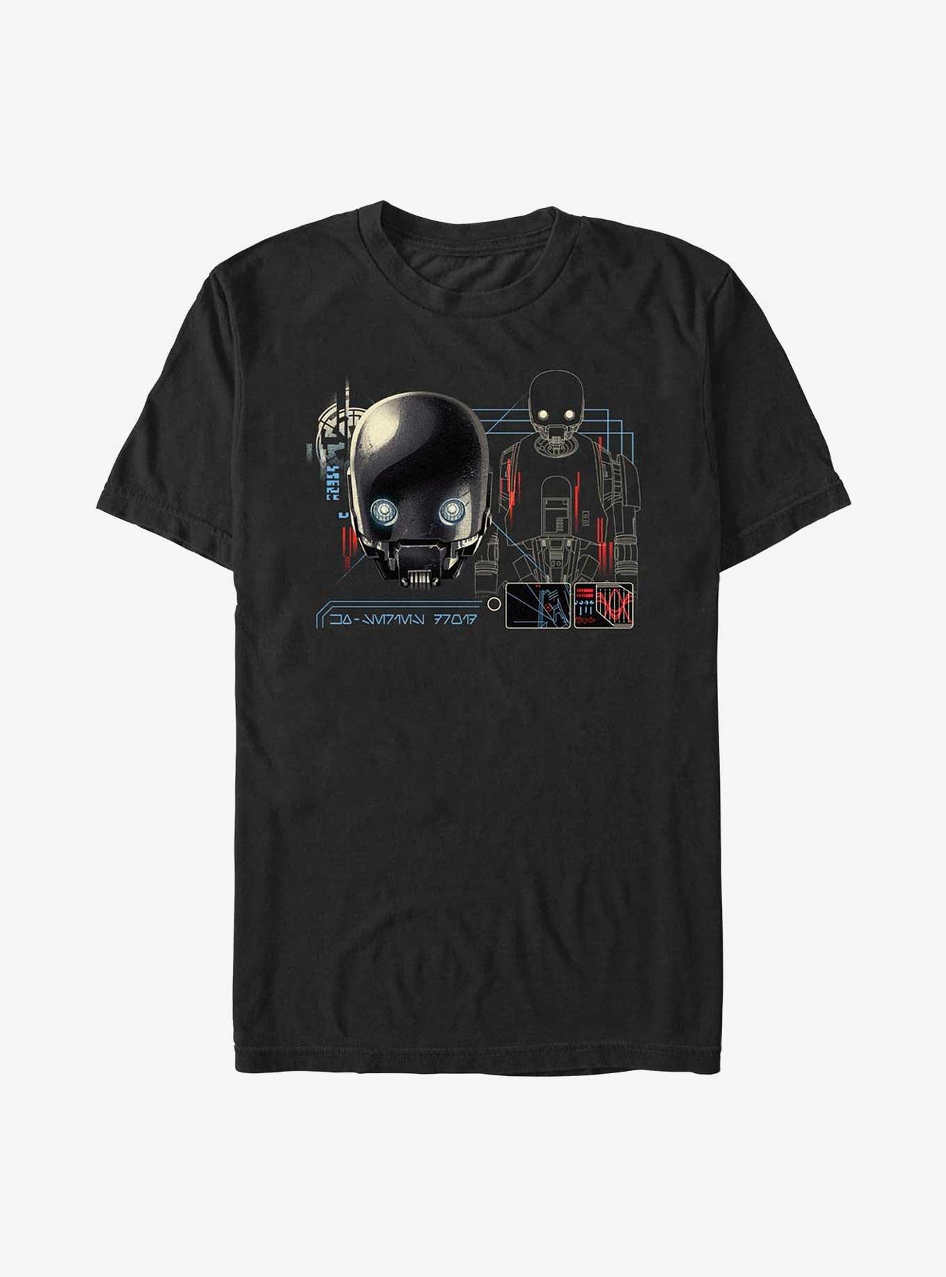Star Wars: Andor K-2SO Schematic T-Shirt, BLACK, hi-res