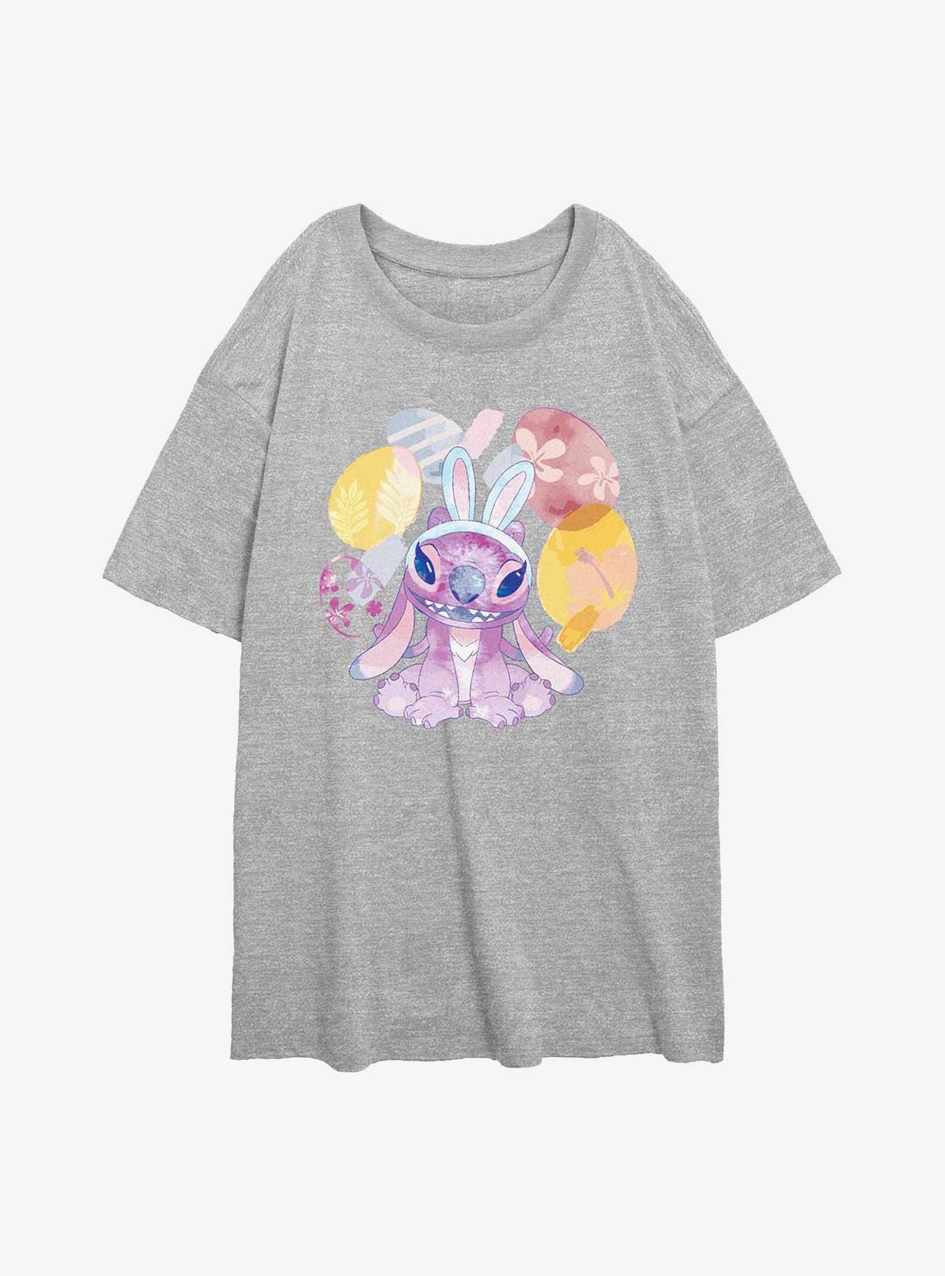 Disney Lilo & Stitch Angel Easter Eggs Girls Oversized T-Shirt, , hi-res