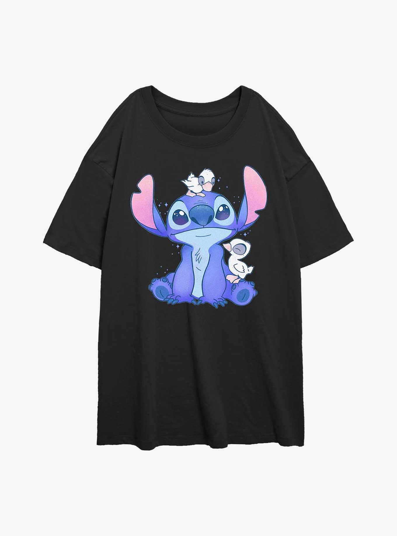 Disney Lilo & Stitch Cute Ducks Girls Oversized T-Shirt, , hi-res