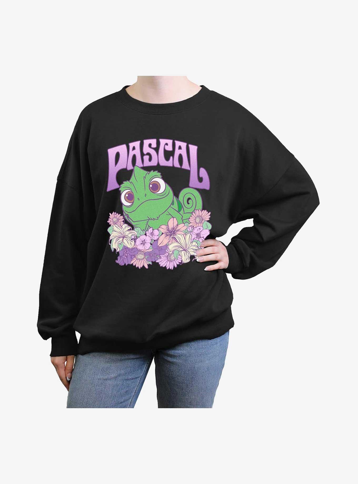 Disney Tangled Flowery Pascal Girls Oversized Sweatshirt, , hi-res