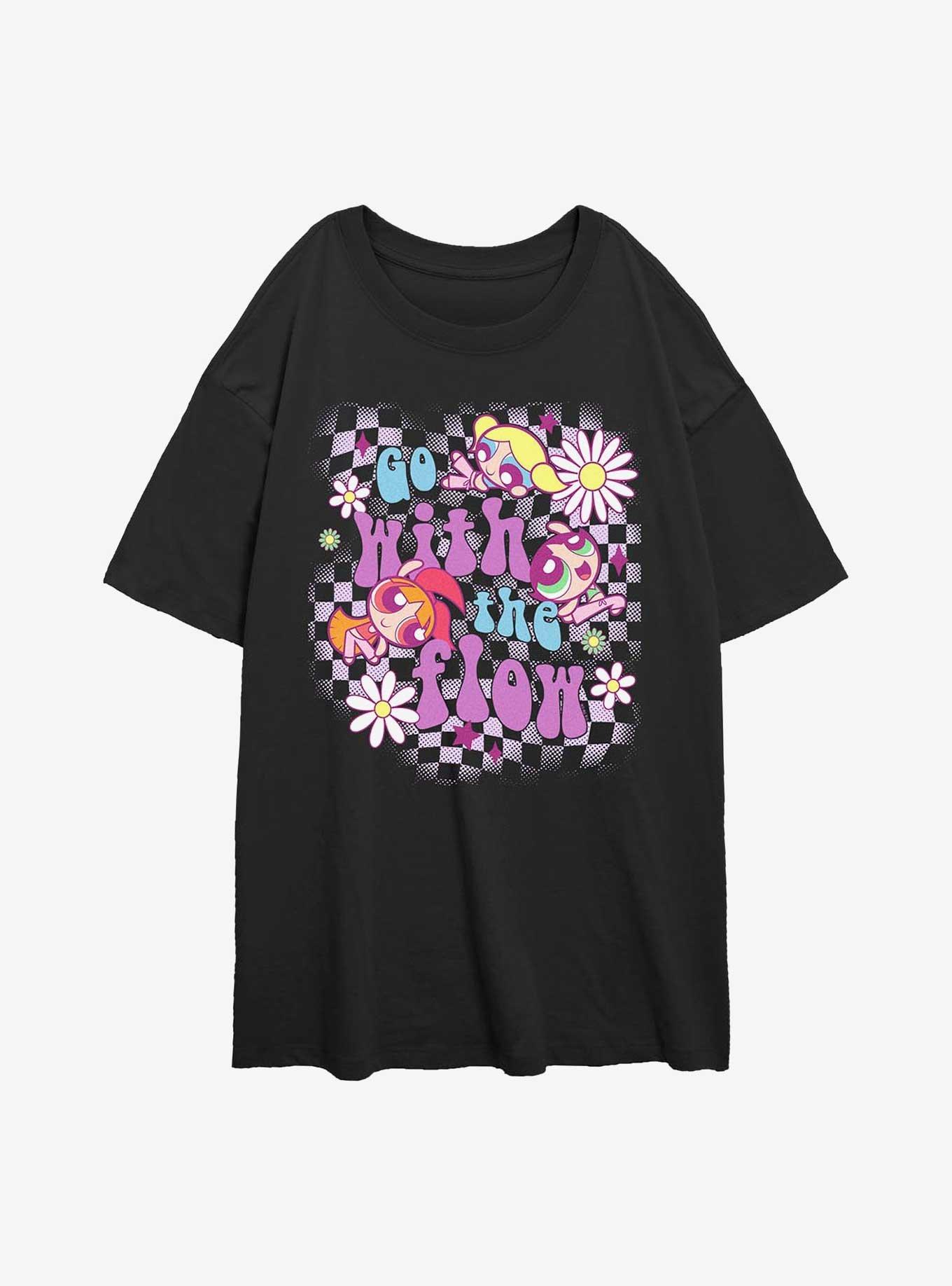 The Powerpuff Girls Go With The Flow Girls Oversized T-Shirt, , hi-res