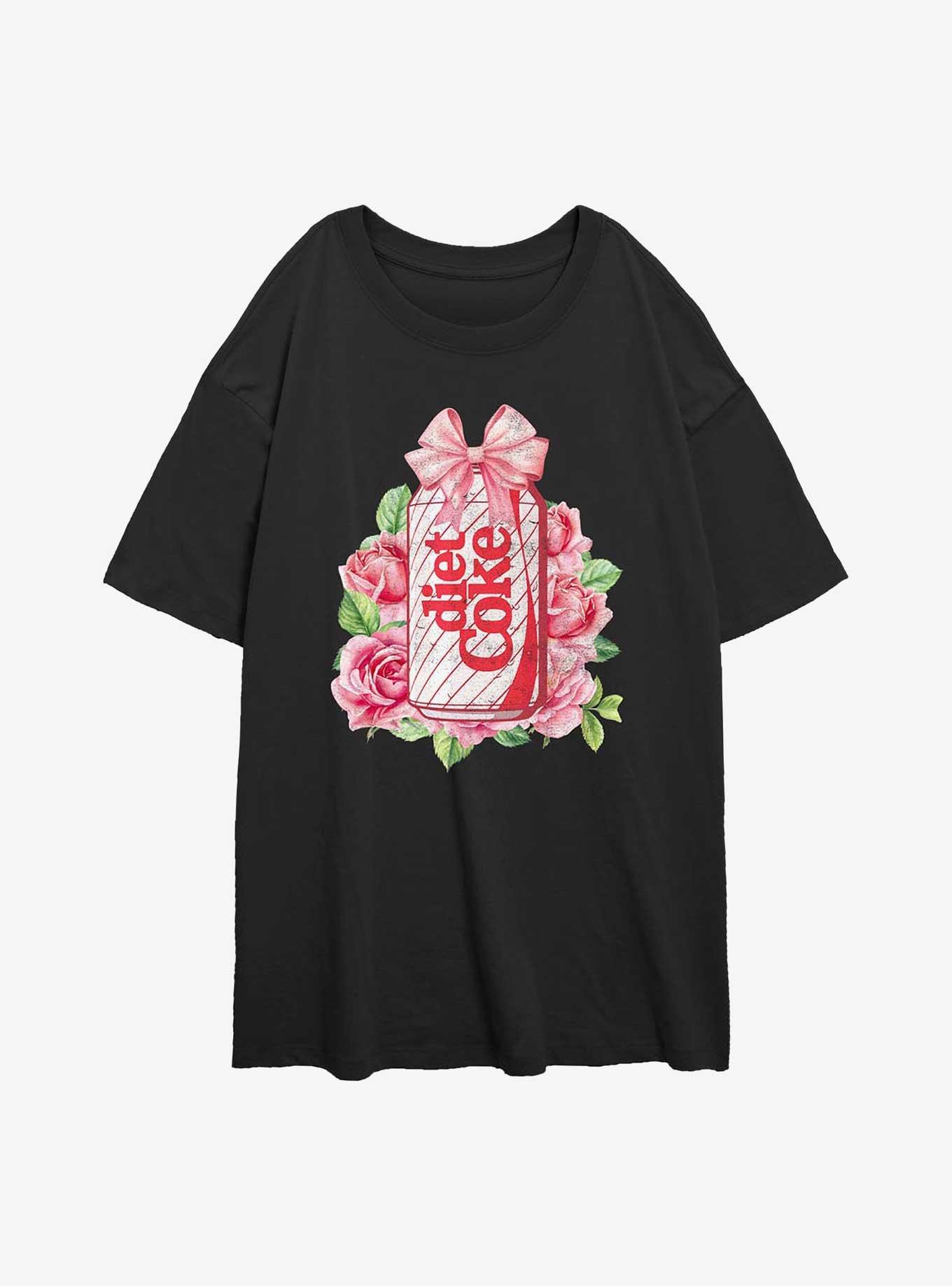 Coca-Cola Diet Coke And Roses Girls Oversized T-Shirt, , hi-res