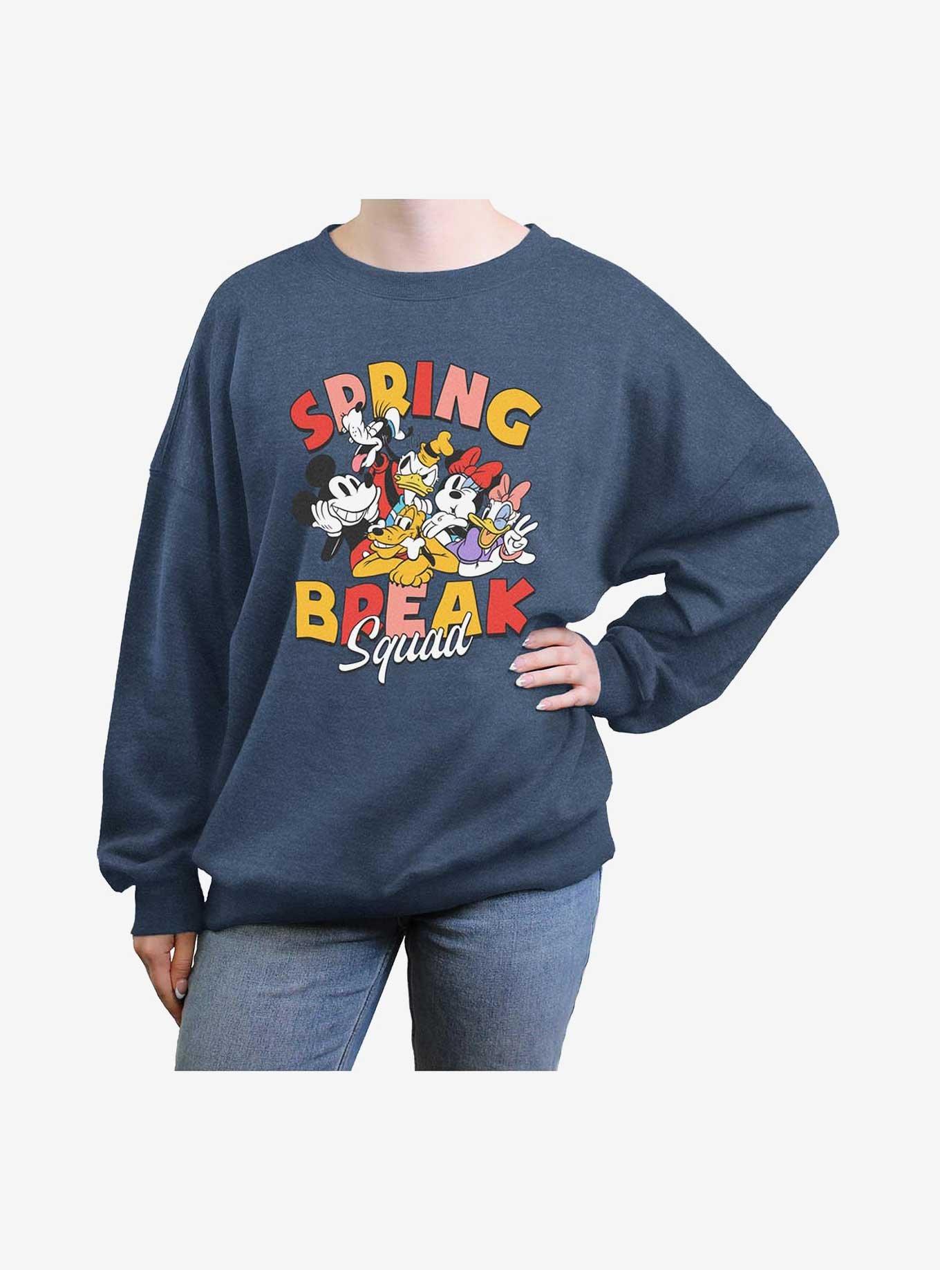 Disney Mickey Mouse Spring Break Squad Girls Oversized Sweatshirt, , hi-res