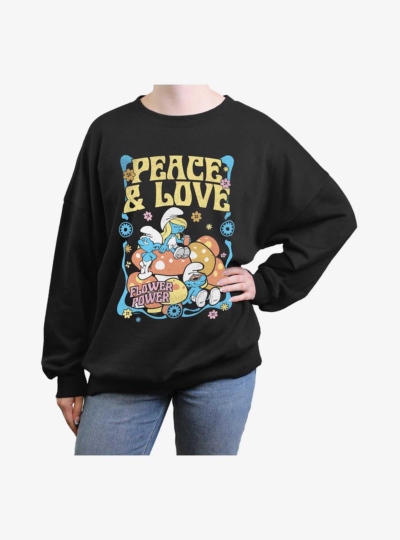 The Smurfs Flower Power Girls Oversized Sweatshirt, , hi-res