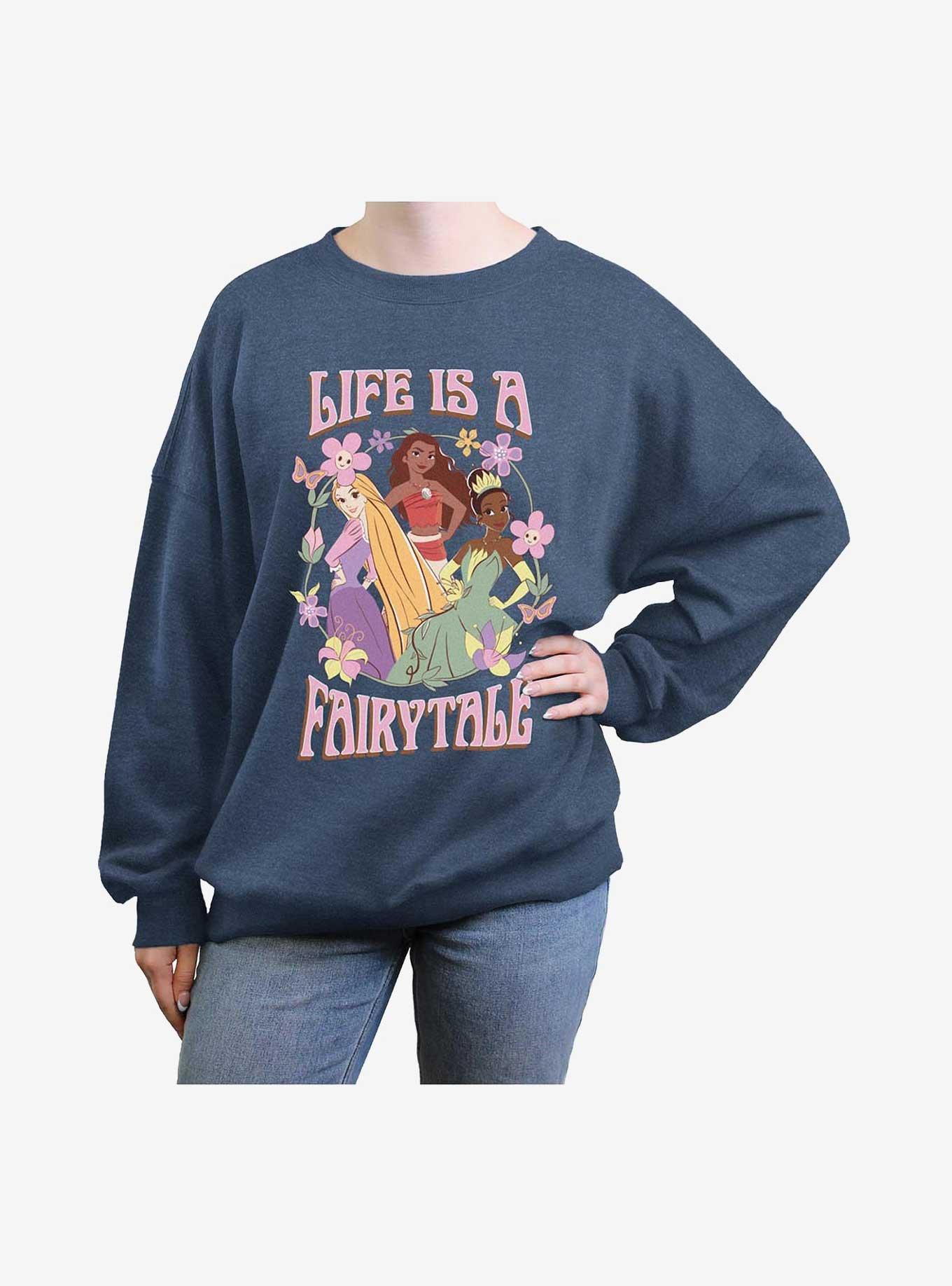 Disney Princesses Lifes A Fairytale Girls Oversized Sweatshirt, , hi-res