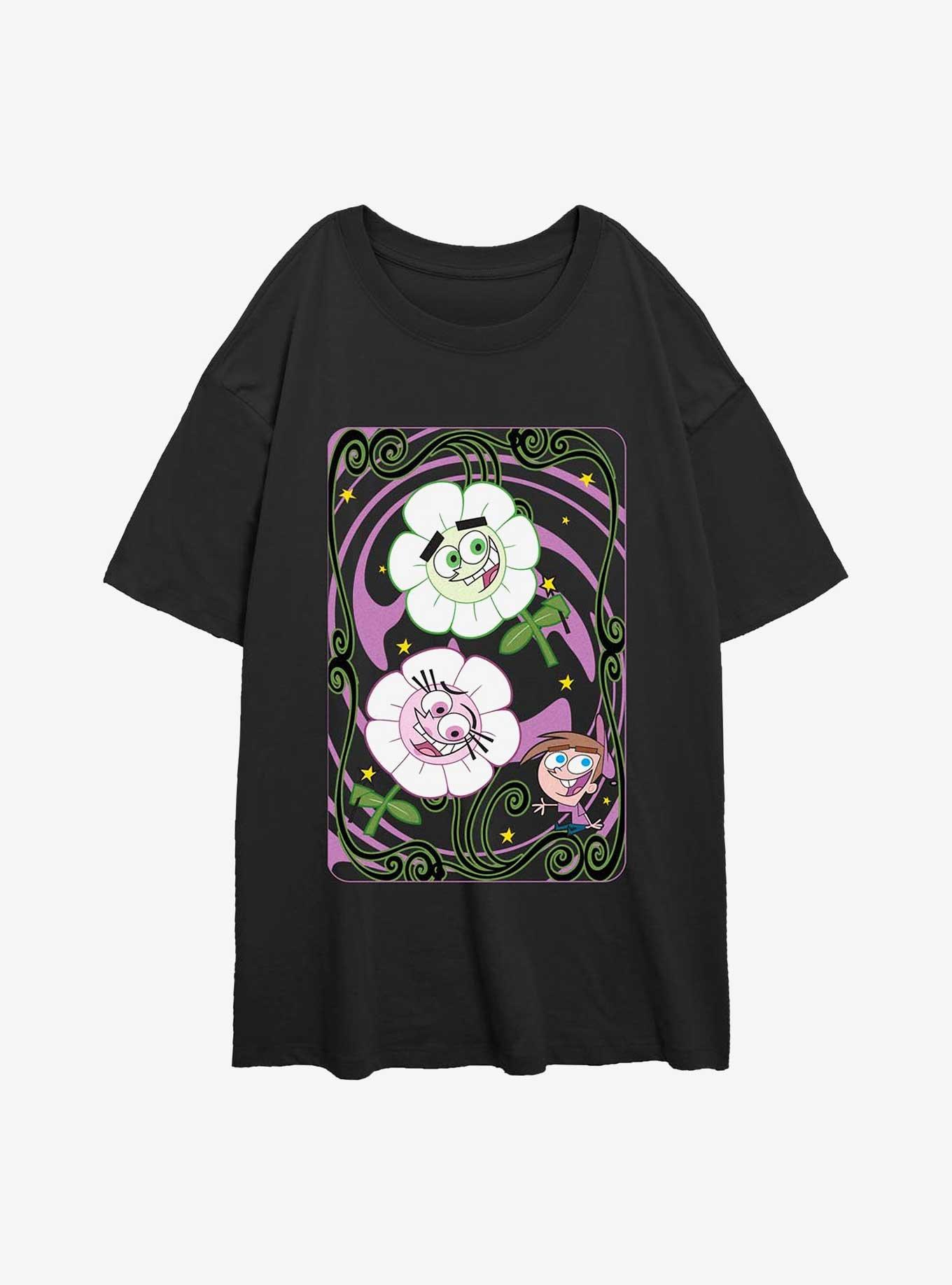 Nickelodeon Fairly Odd Parents Flower Girls Oversized T-Shirt