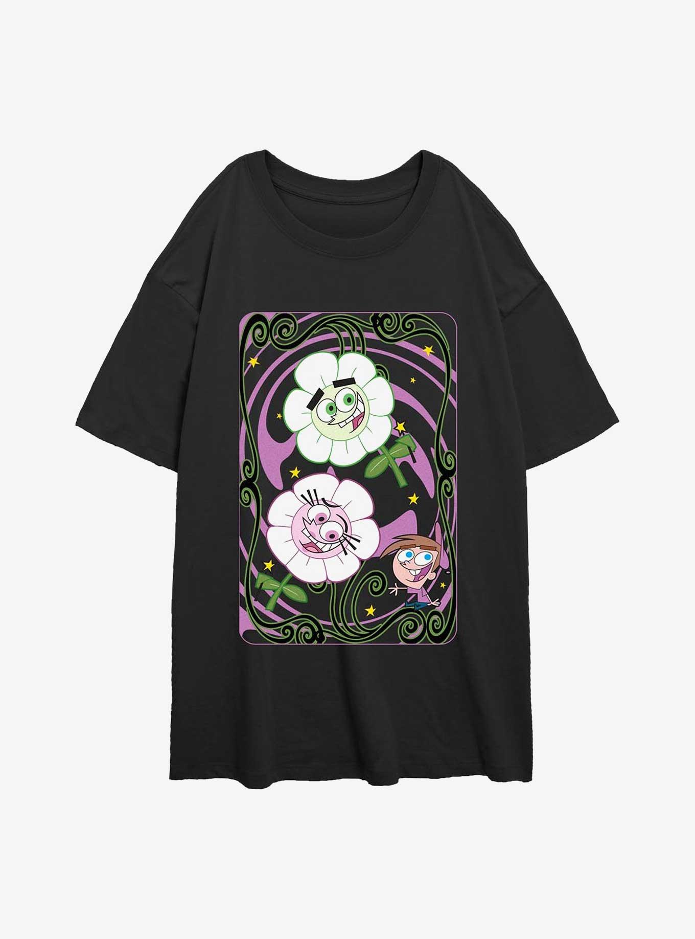 Nickelodeon Fairly Odd Parents Flower Girls Oversized T-Shirt, , hi-res