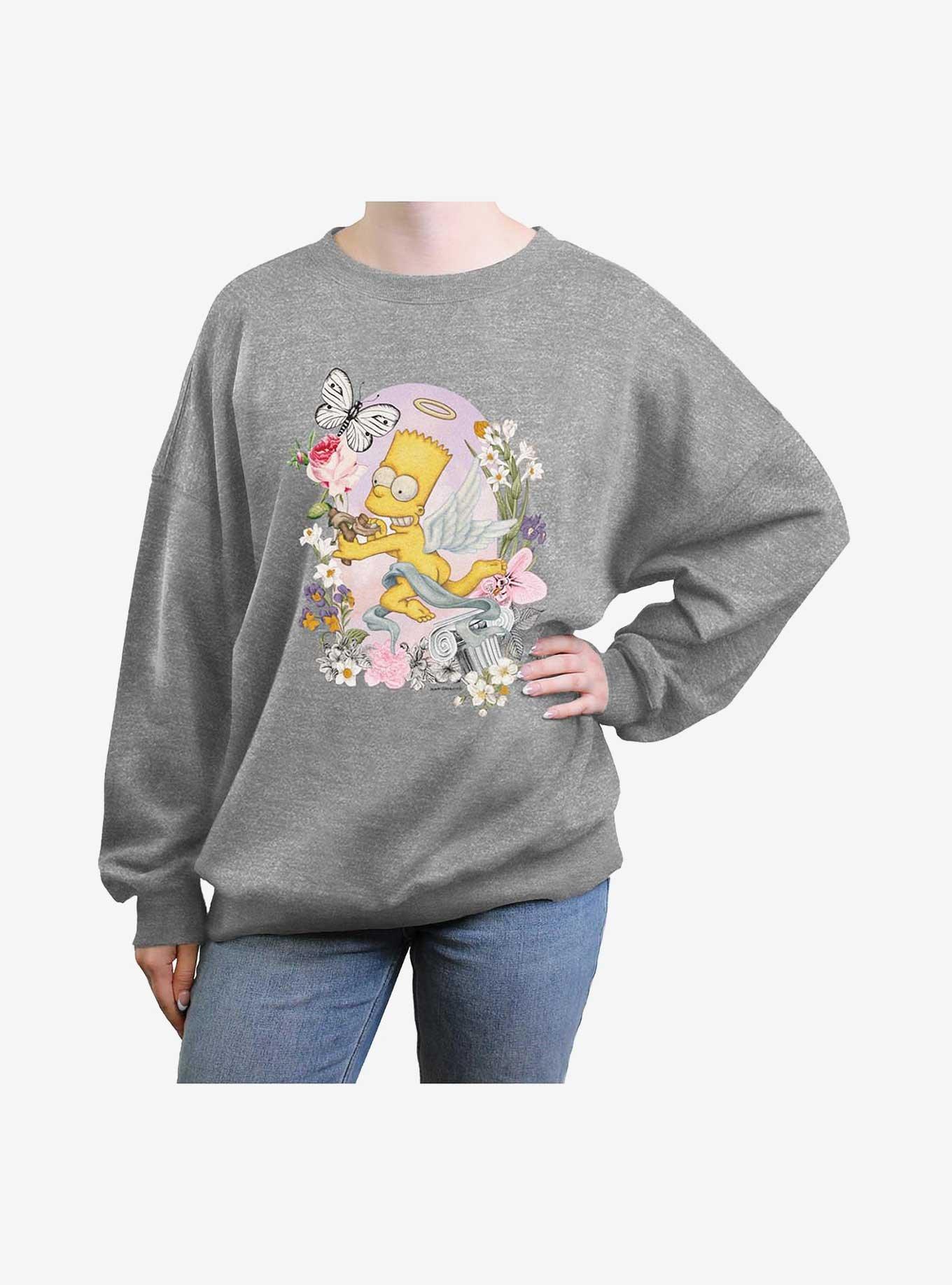 The Simpsons Cherub Bart Girls Oversized Sweatshirt, , hi-res