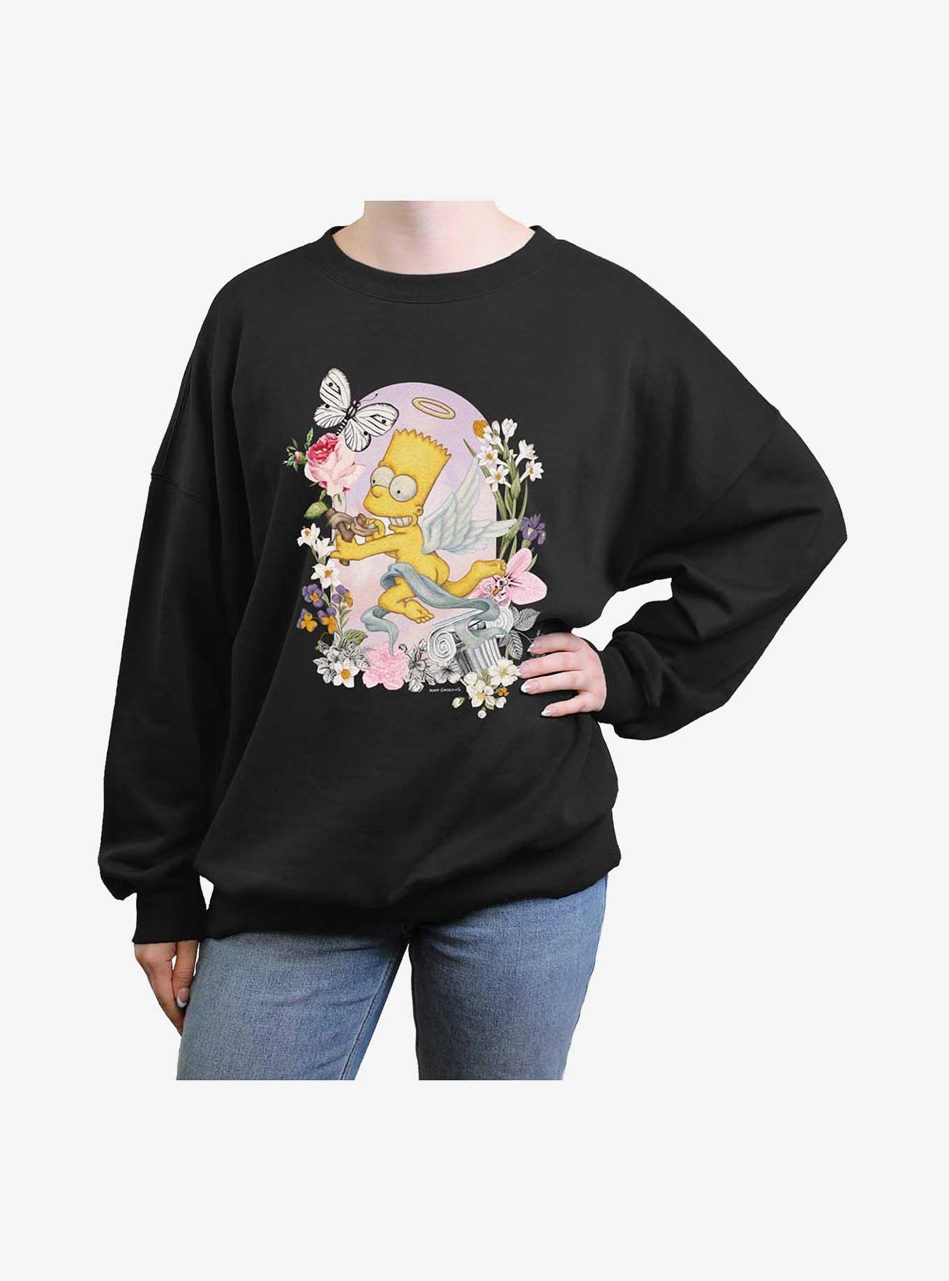 The Simpsons Cherub Bart Girls Oversized Sweatshirt, , hi-res