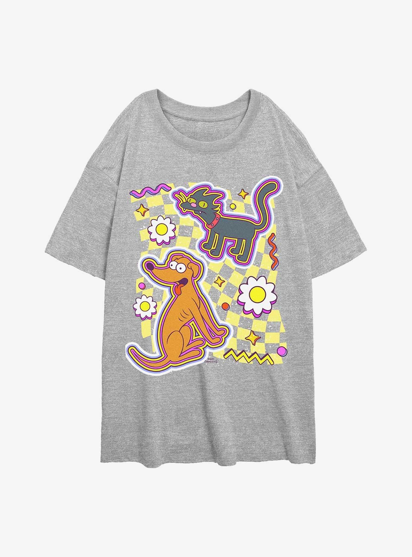 The Simpsons Cat Dog Girls Oversized T-Shirt, , hi-res