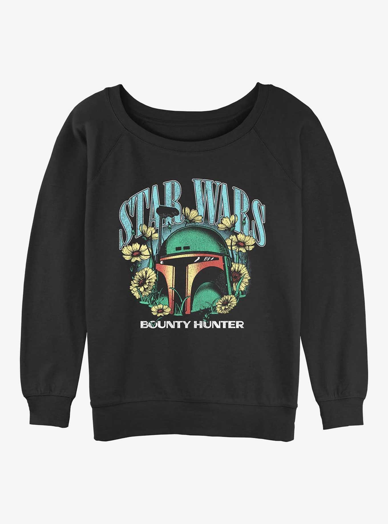 Star Wars Boba Floral Girls Slouchy Sweatshirt, , hi-res