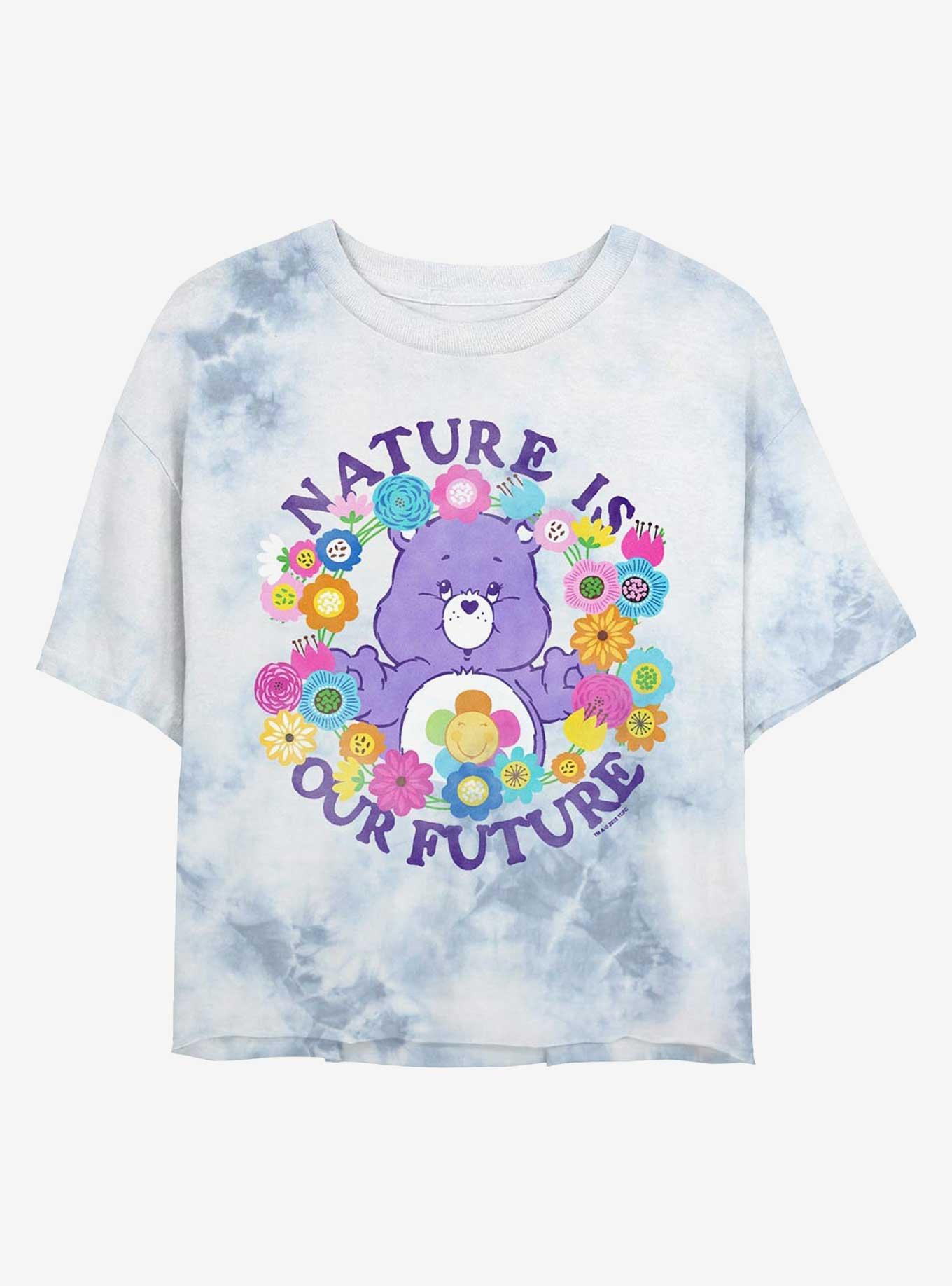 Care Bears Nature Is Our Future Girls Tie-Dye Crop T-Shirt, , hi-res