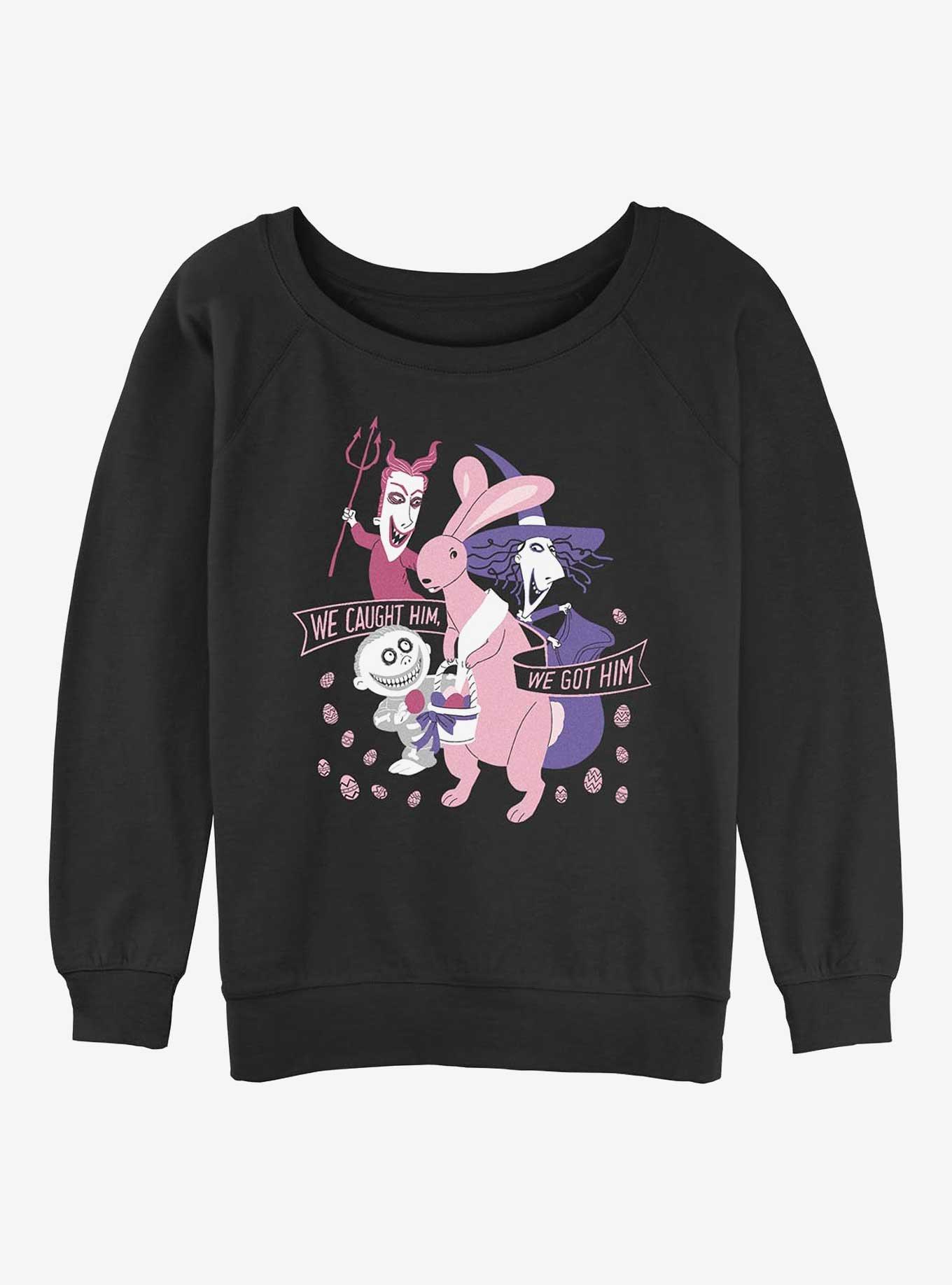 Disney The Nightmare Before Christmas Caught Him Girls Slouchy Sweatshirt, , hi-res