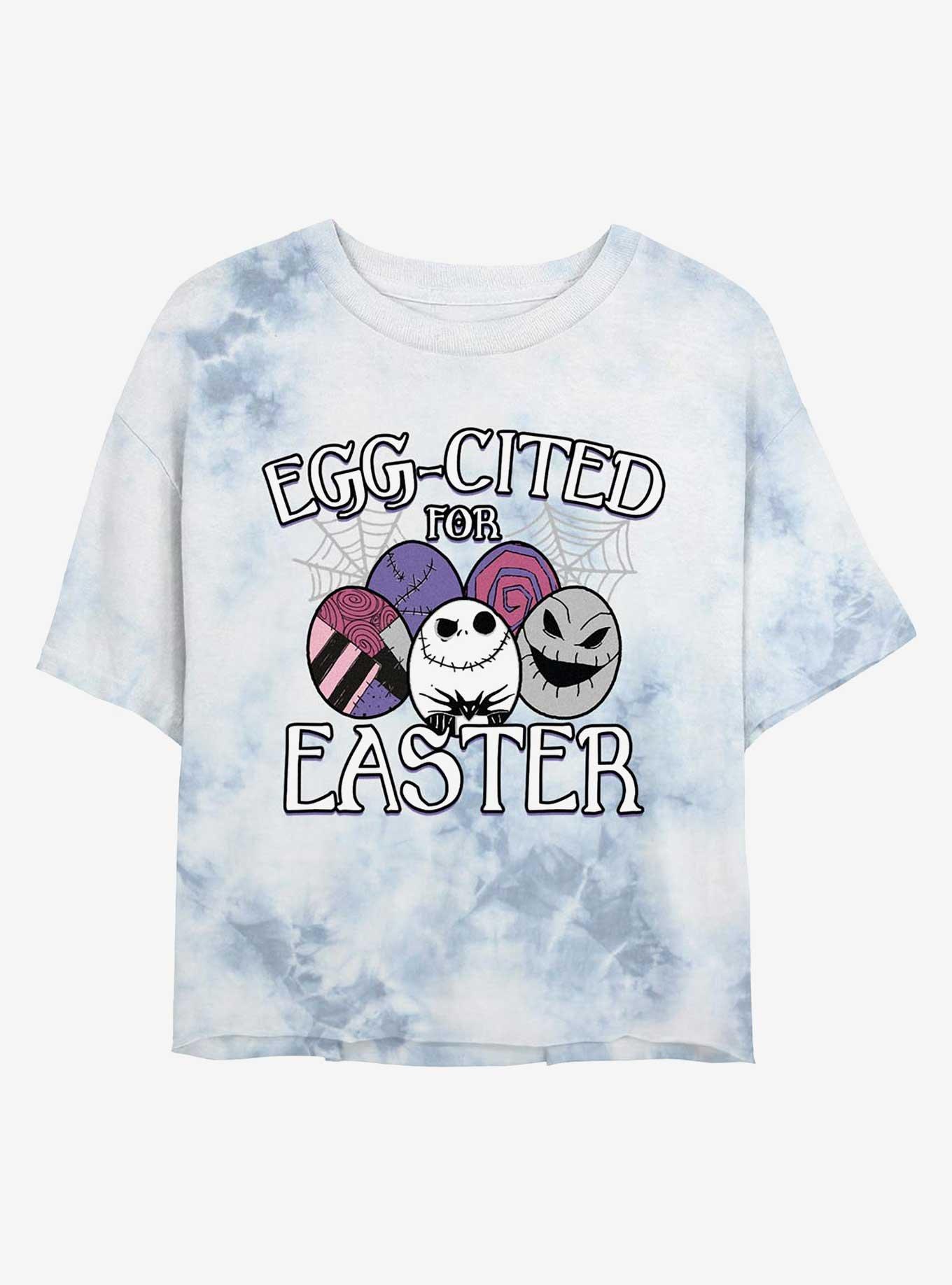 Disney The Nightmare Before Christmas Egg-Cited For Easter Girls Tie-Dye Crop T-Shirt, , hi-res