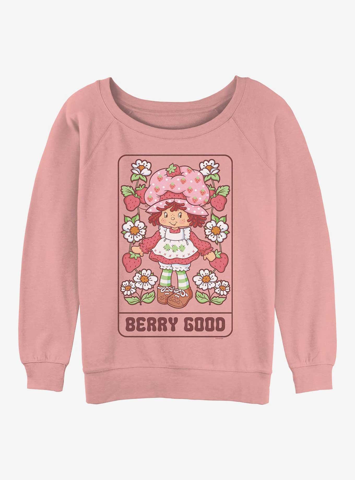 Strawberry Shortcake Berry Sweet Card Girls Slouchy Sweatshirt, , hi-res