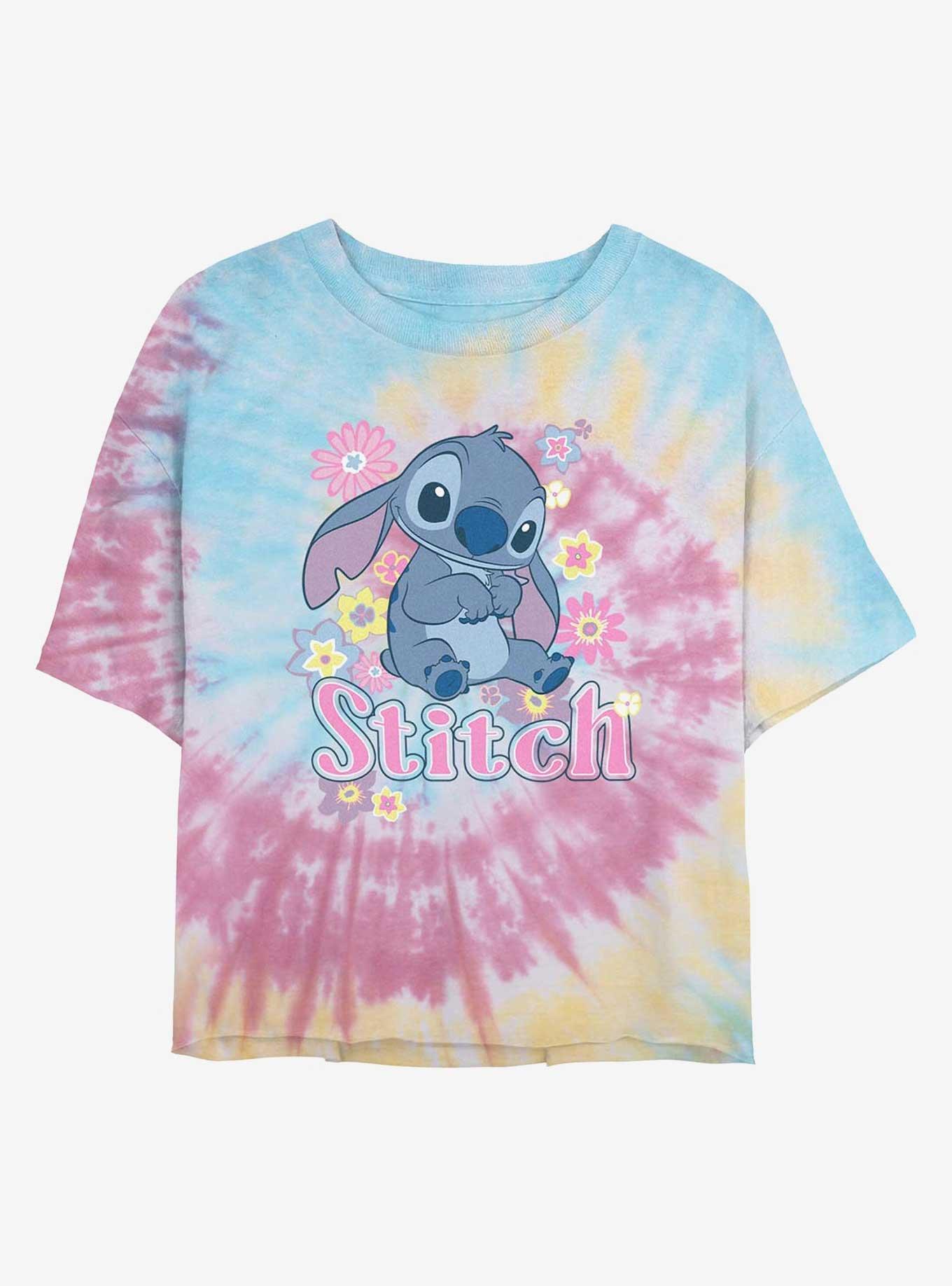 Disney Lilo & Stitch Spring Time Girls Tie-Dye Crop T-Shirt, , hi-res