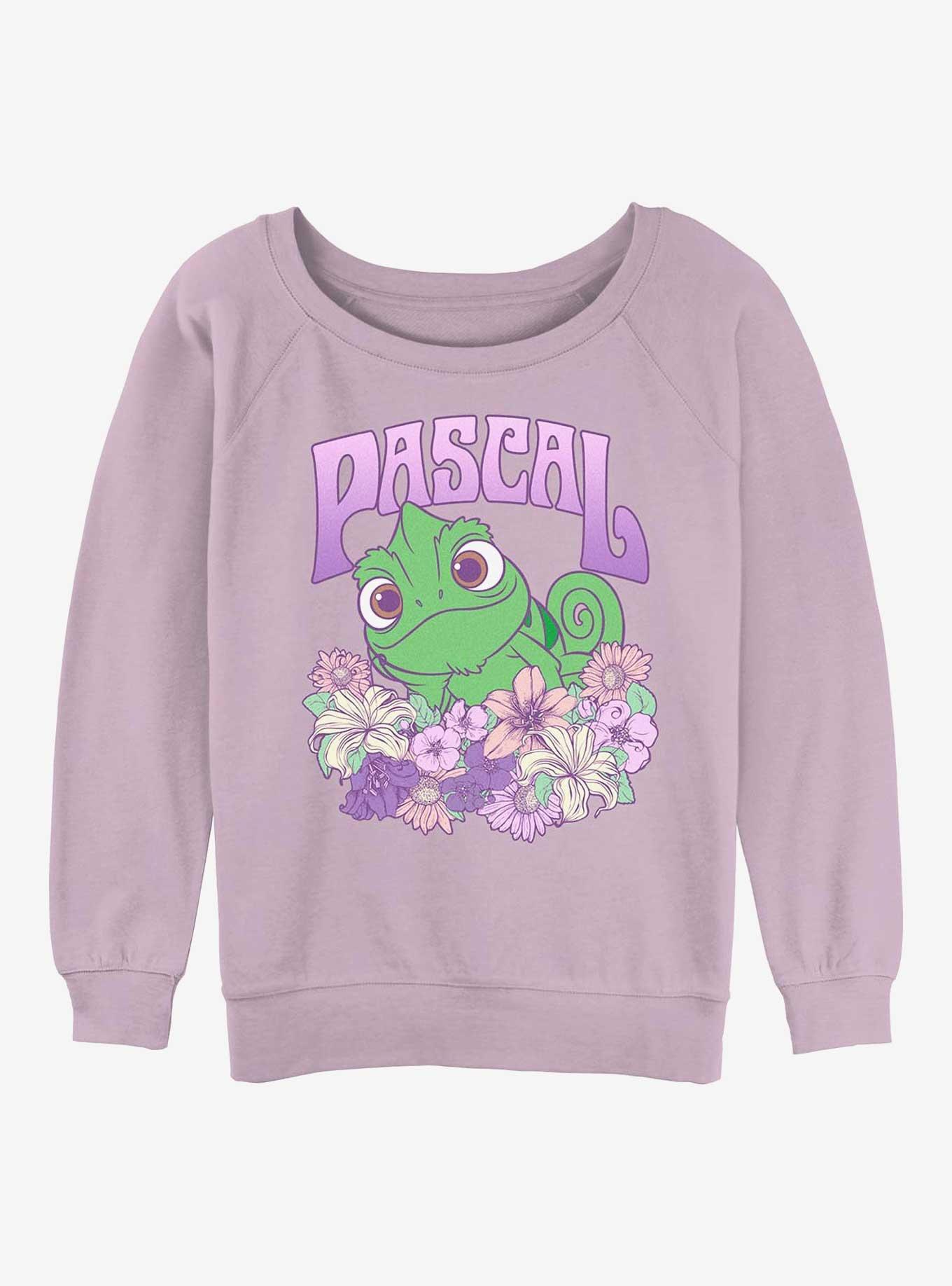 Disney Tangled Flowery Pascal Girls Slouchy Sweatshirt, , hi-res