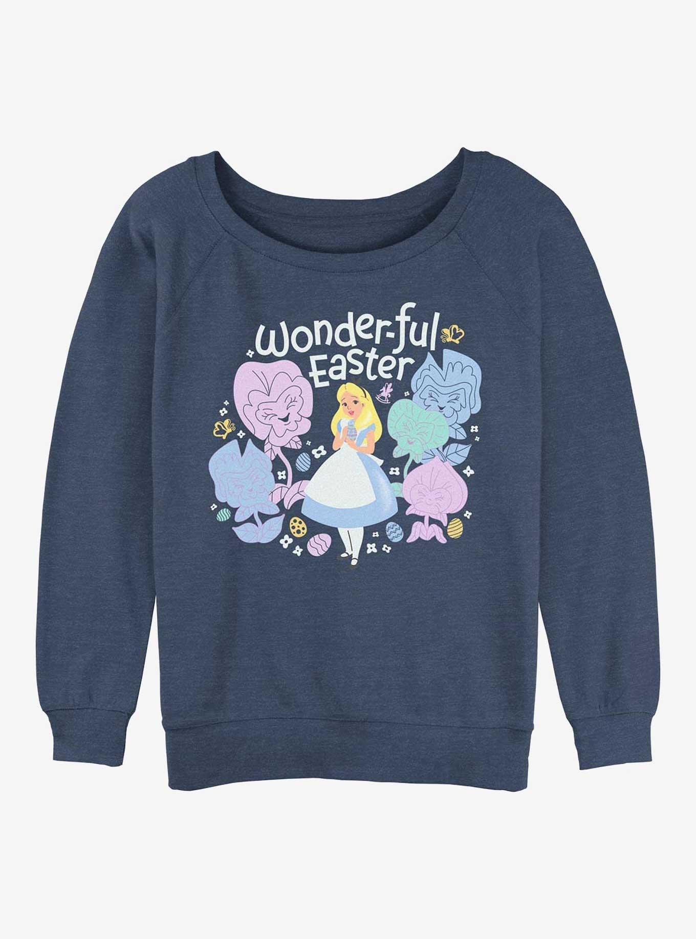 Disney Alice in Wonderland Wonderful Easter Girls Slouchy Sweatshirt, , hi-res