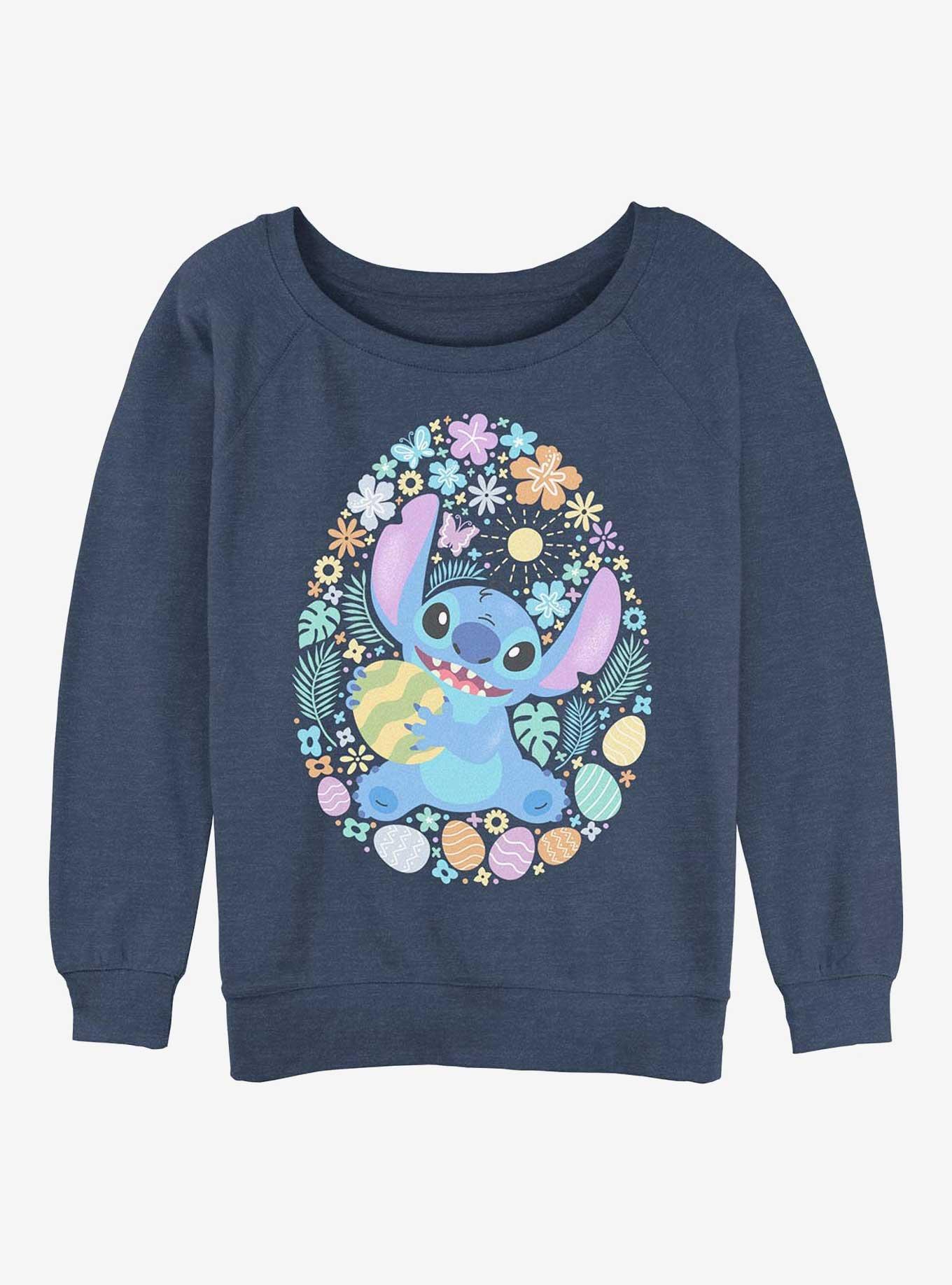 Disney Lilo & Stitch Spring Easter Egg Girls Slouchy Sweatshirt, , hi-res