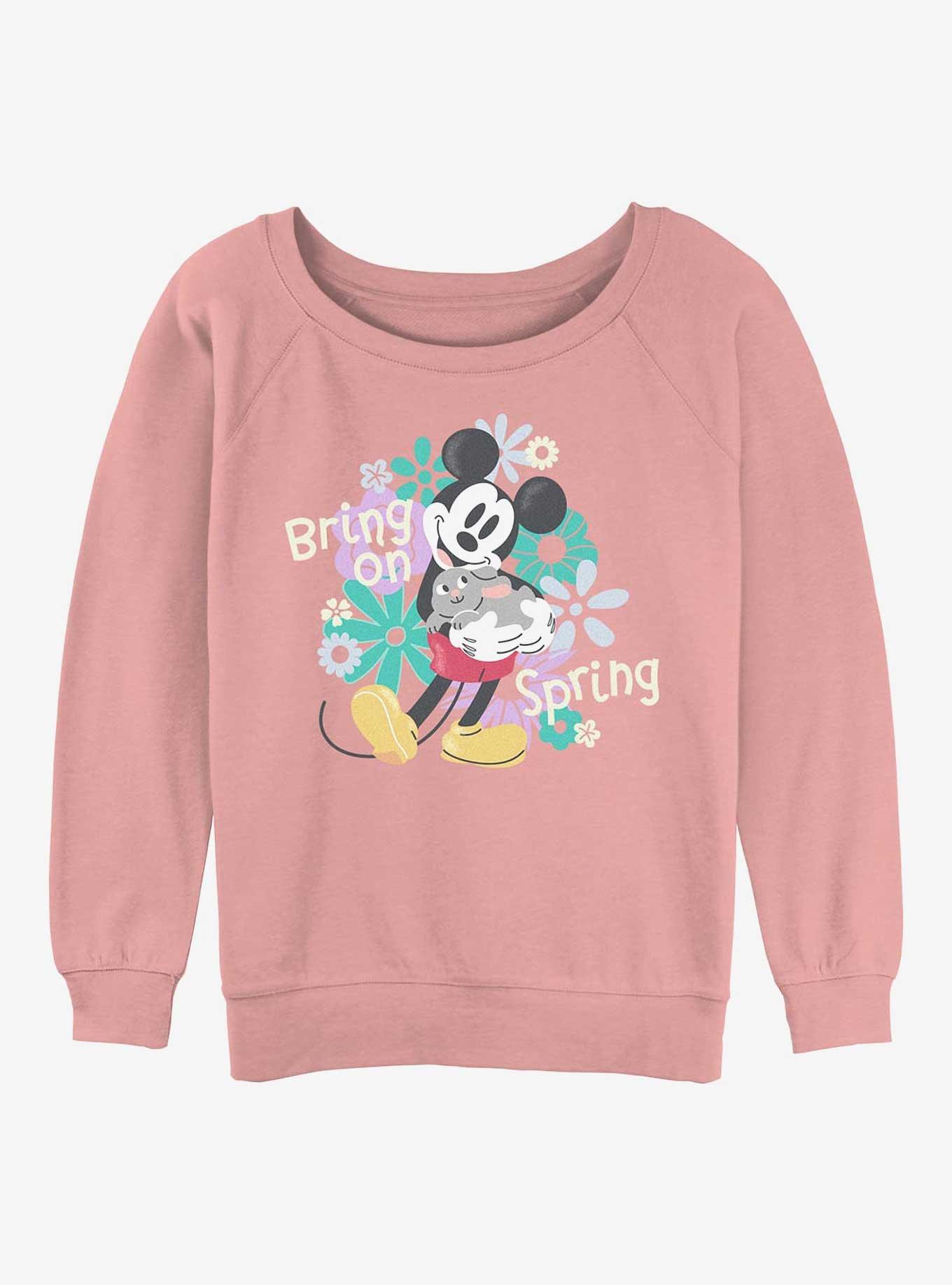 Disney Mickey Mouse Bring On Spring Girls Slouchy Sweatshirt, , hi-res