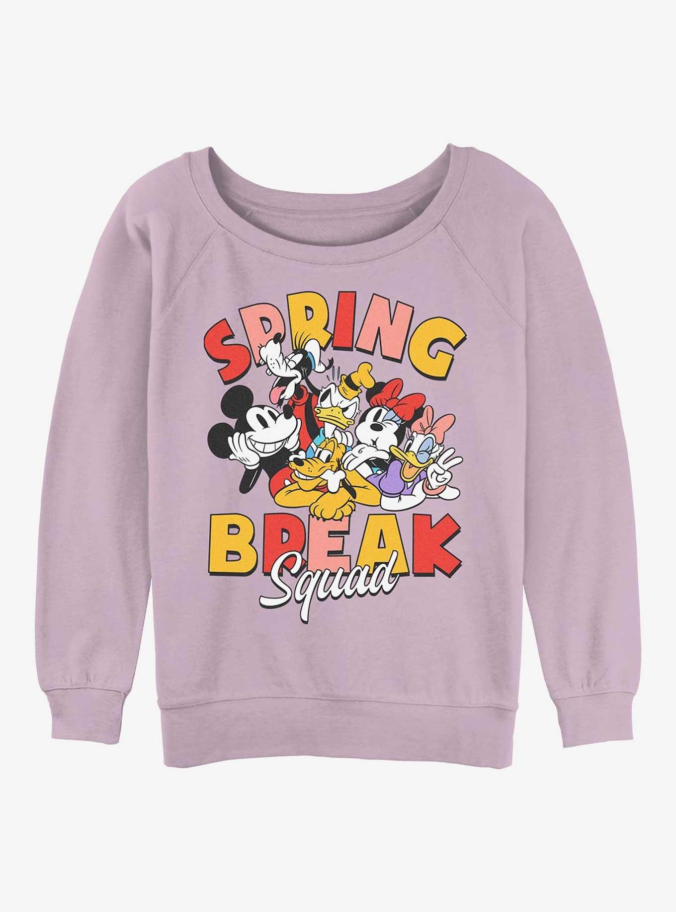 Disney Mickey Mouse Spring Break Squad Girls Slouchy Sweatshirt, , hi-res