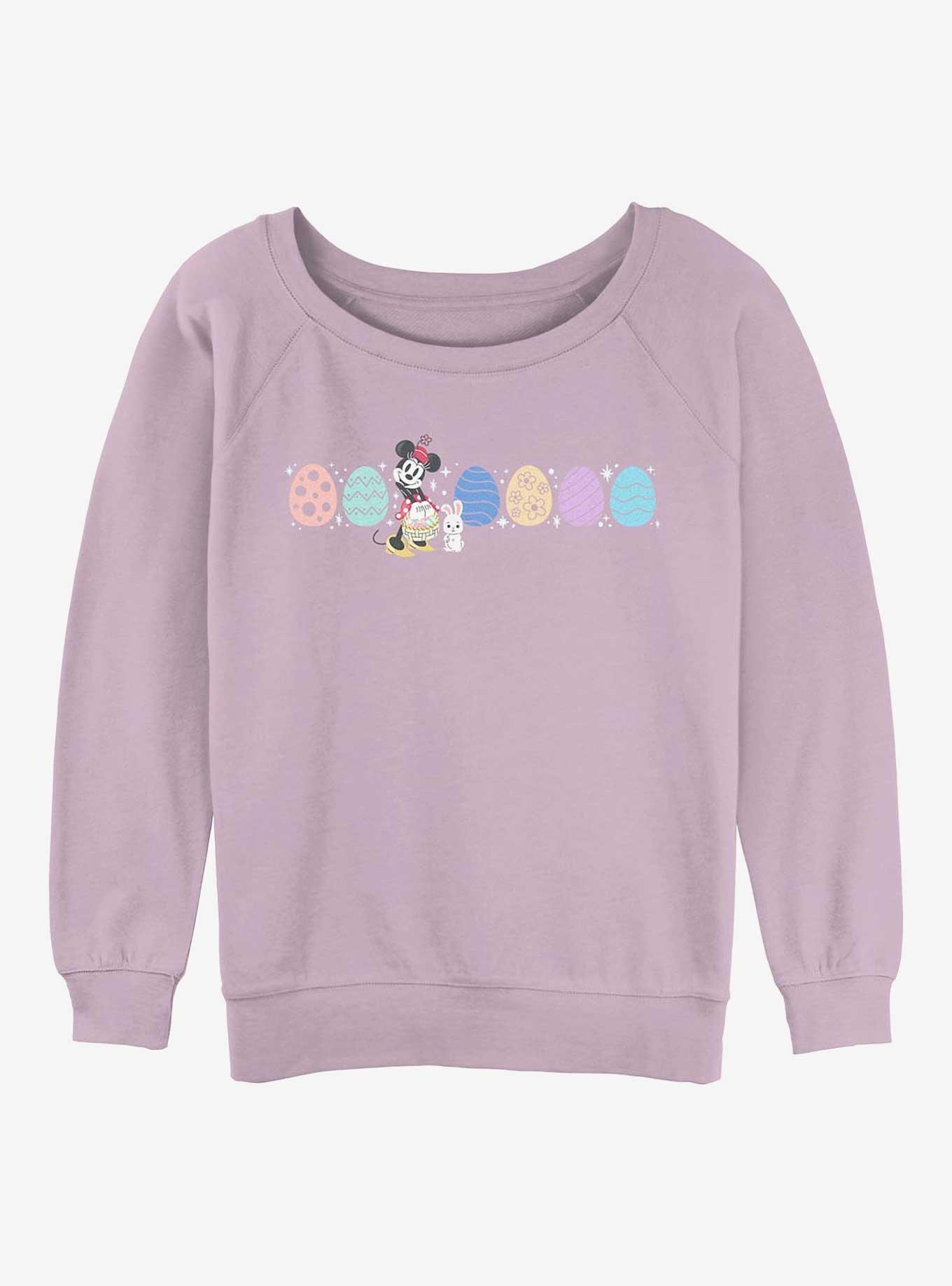 Disney Minnie Mouse Easter Eggs Girls Slouchy Sweatshirt, , hi-res