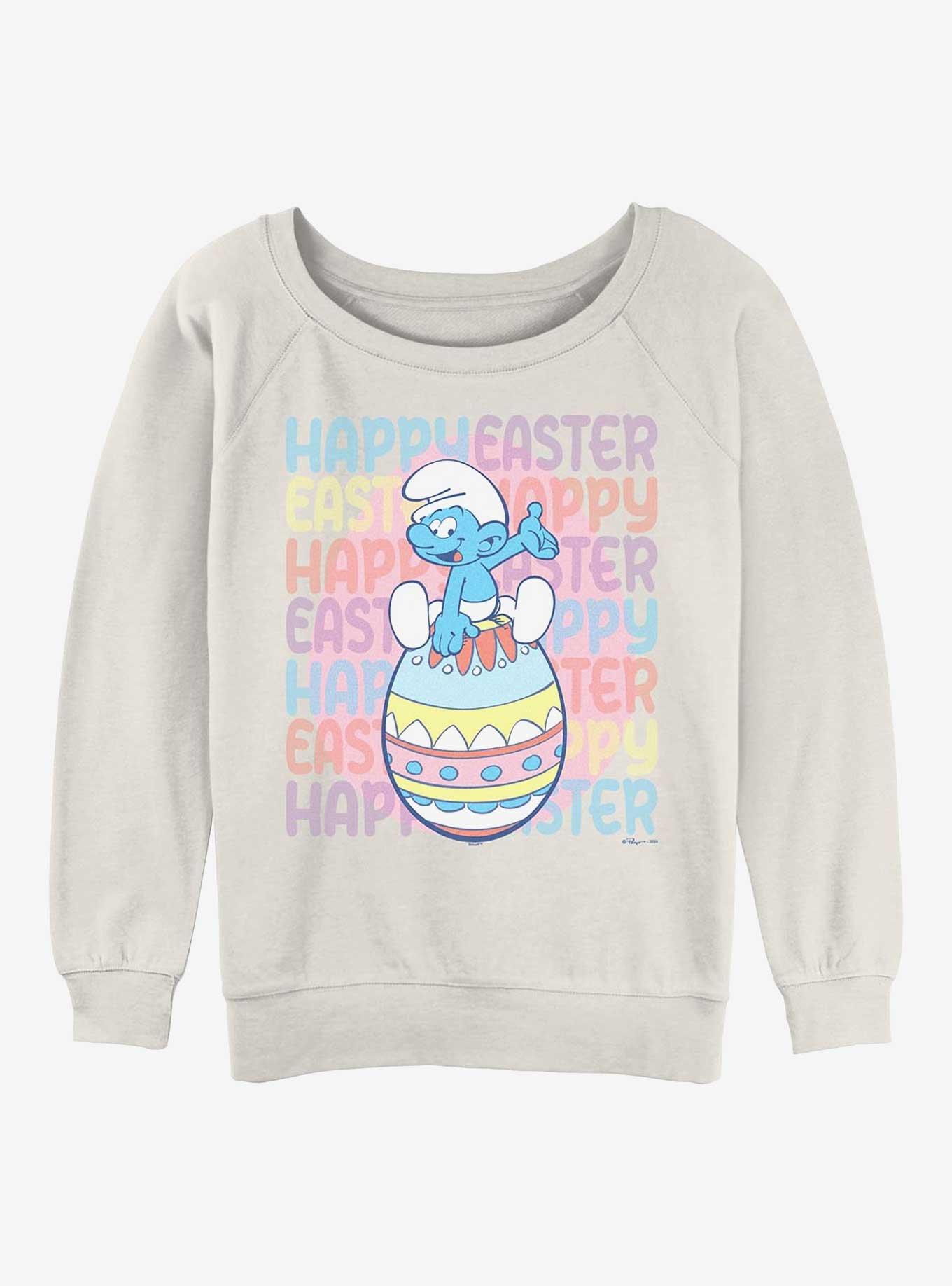 The Smurfs Happy Easter Girls Slouchy Sweatshirt, , hi-res