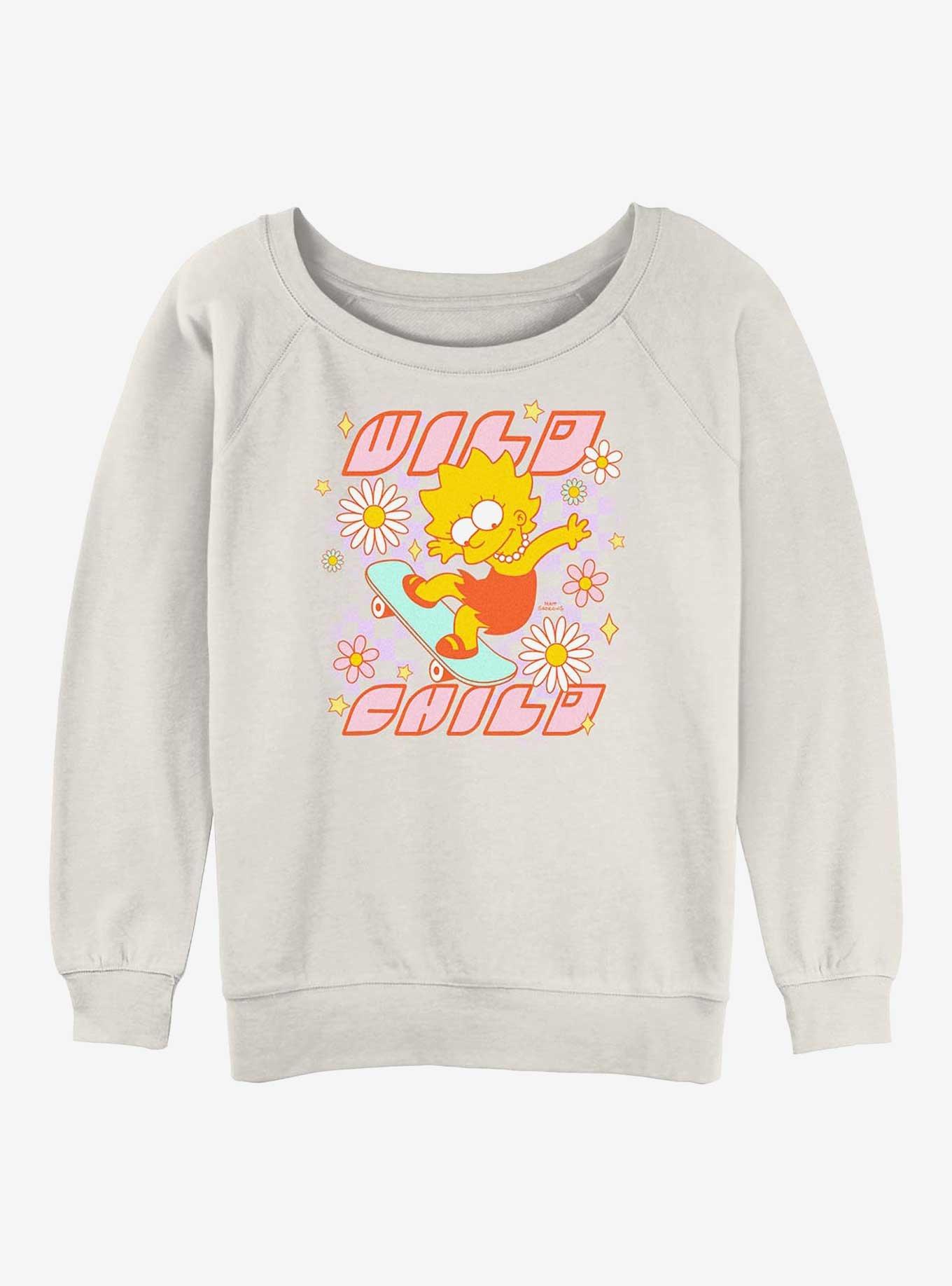 The Simpsons Wild Child Lisa Girls Slouchy Sweatshirt, , hi-res