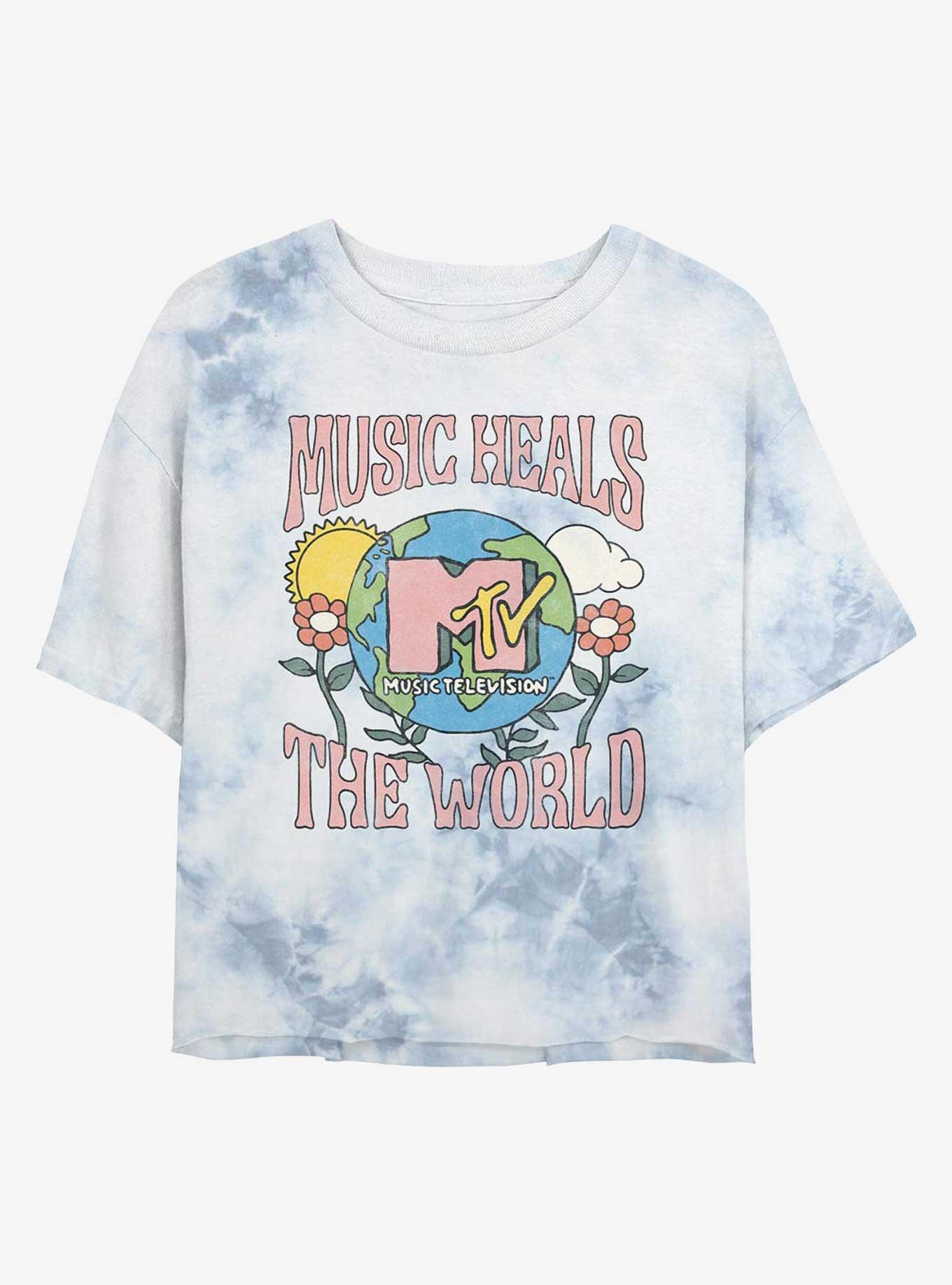 MTV Music Heals Girls Tie-Dye Crop T-Shirt, , hi-res