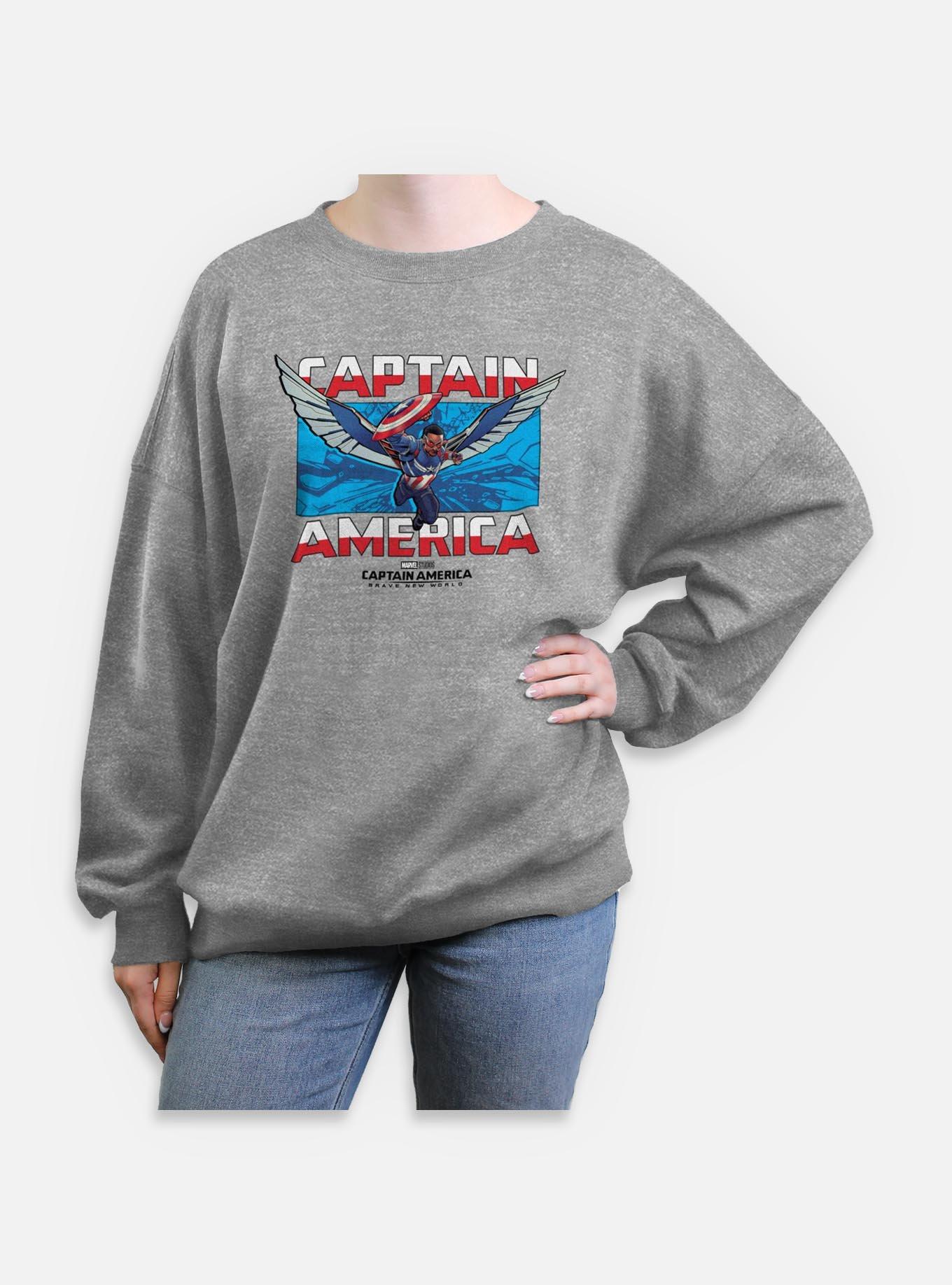 Captain America: Brave New World Breakthrough Captain America Womens Oversized Sweatshirt,All Products : American Fashion Style Bags On Sale Captain America: Brave New World Breakthrough Captain America Womens Oversized Sweatshirt,All Products : American Fashion Style Bags On Sale