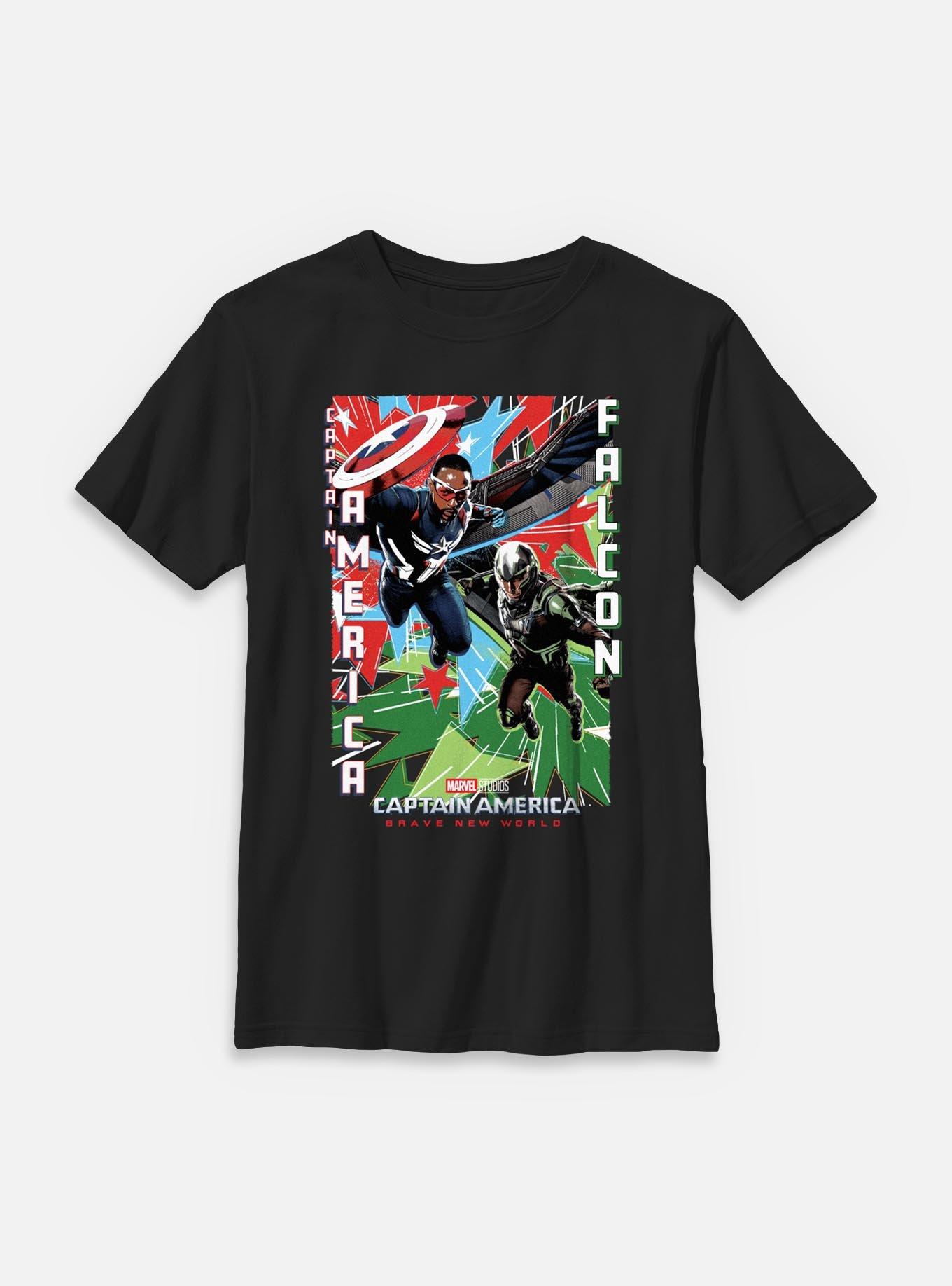 Captain America: Brave New World Captain America And Falcon Youth T-Shirt, , hi-res