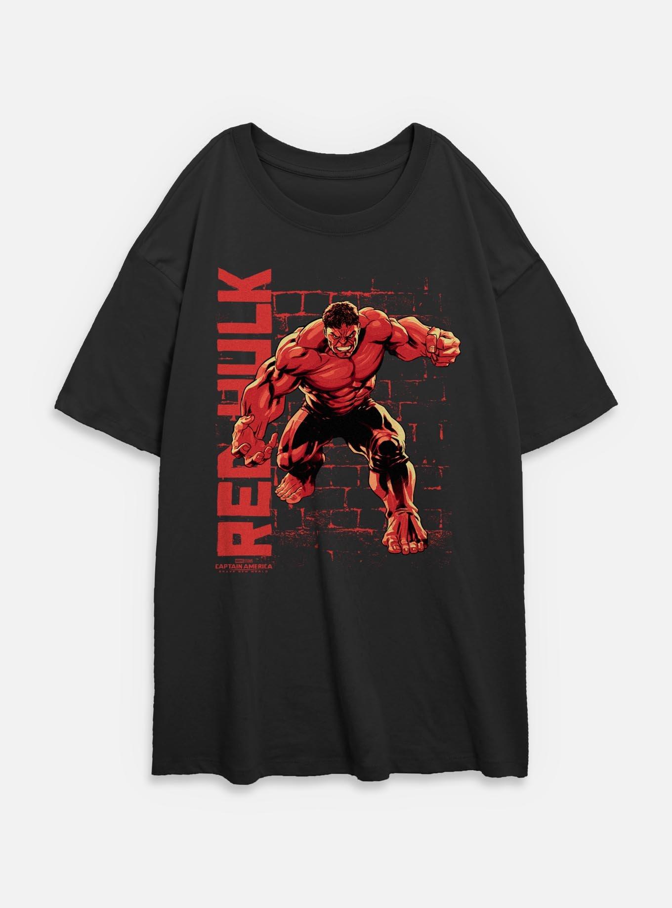 Captain America: Brave New World Stone Wall Hulk Womens Oversized T-Shirt, BLACK, hi-res