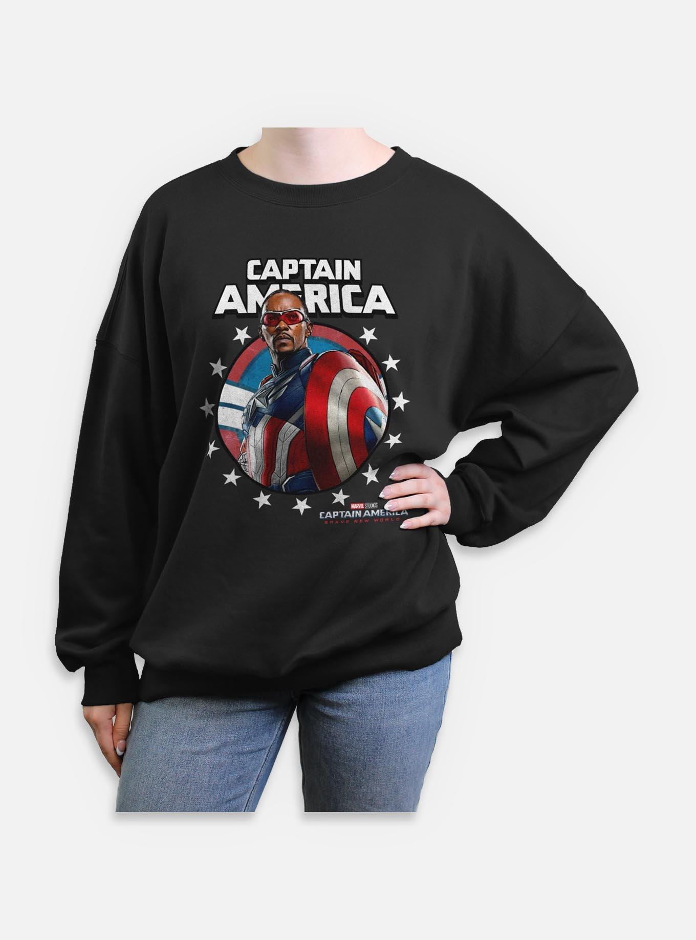 Captain America: Brave New World Captain Portrait Womens Oversized Sweatshirt, , hi-res